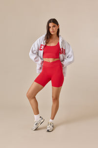 Smoothform Wrap Waistband Cycling Shorts - Jalapeño Red