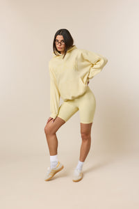 The Sculpt High Waist Cycling Shorts - Lemon Sorbet