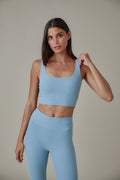 The Sculpt Built In Sports Bra - Spring Lake Blue