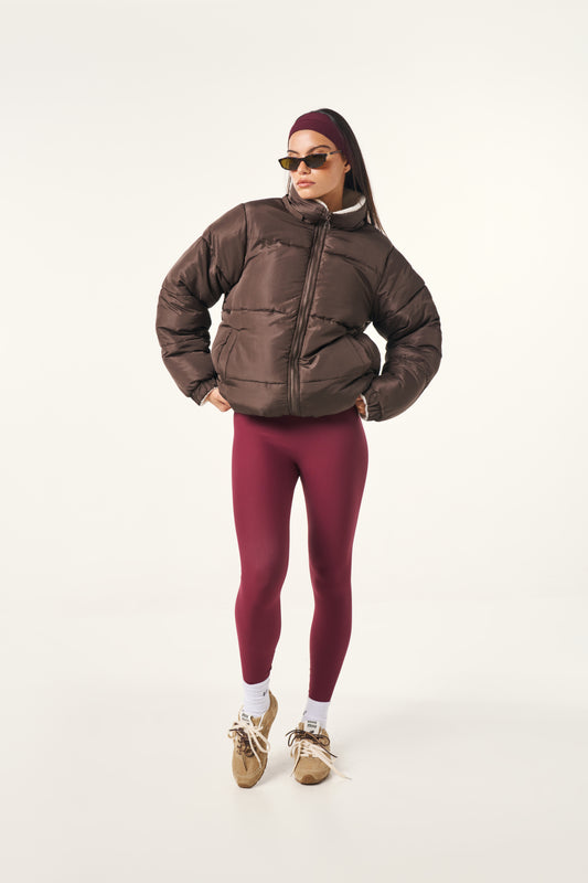 The Sculpt High Waist Leggings - Dark Cherry