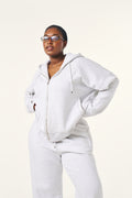 Zip Through Hoodie - Grey Marl