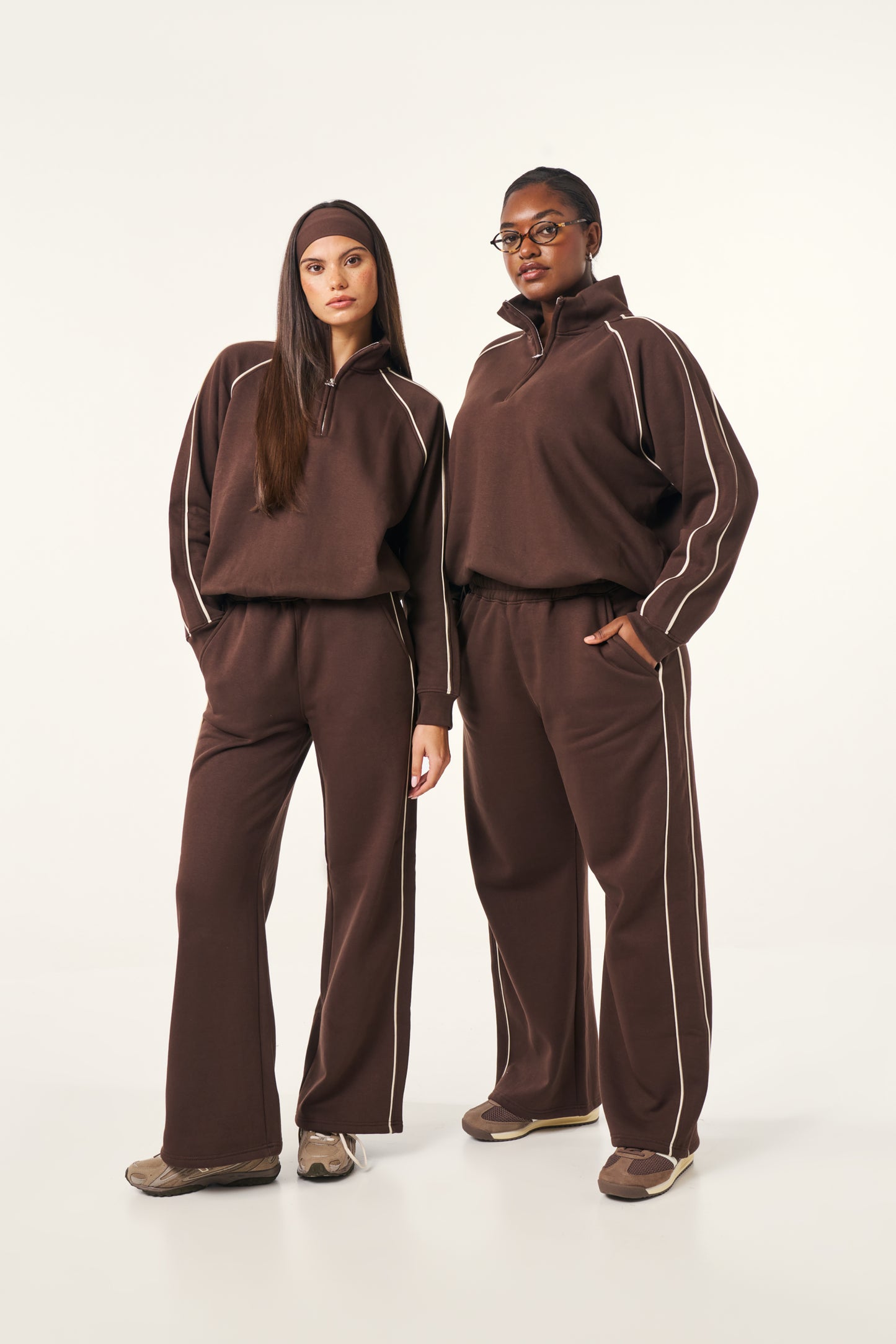 Quarter Zip 2 in 1 Tracksuit - Espresso