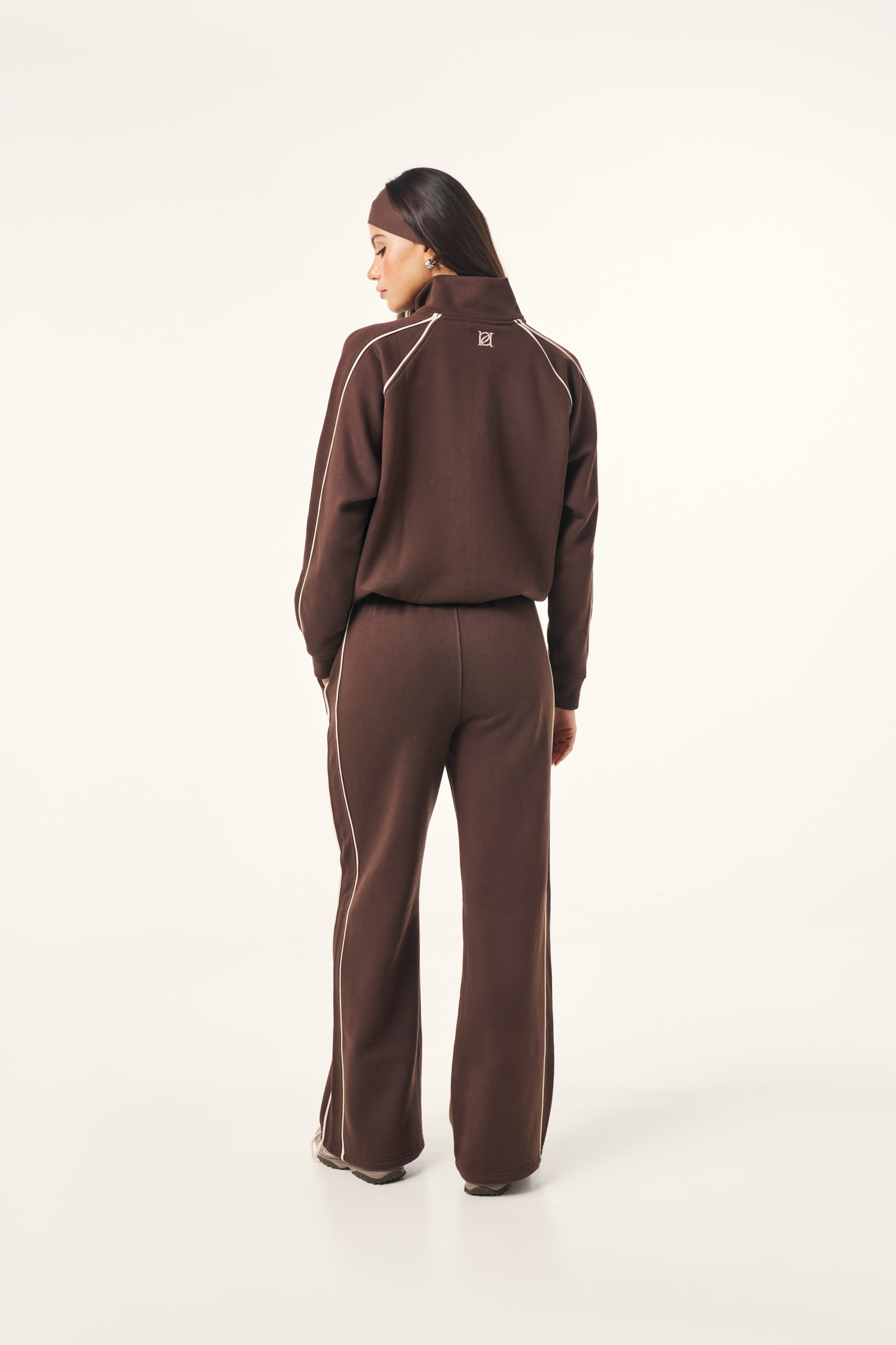 Quarter Zip 2 in 1 Tracksuit - Espresso – reasn