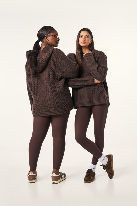 The Sculpt High Waist Leggings - Espresso