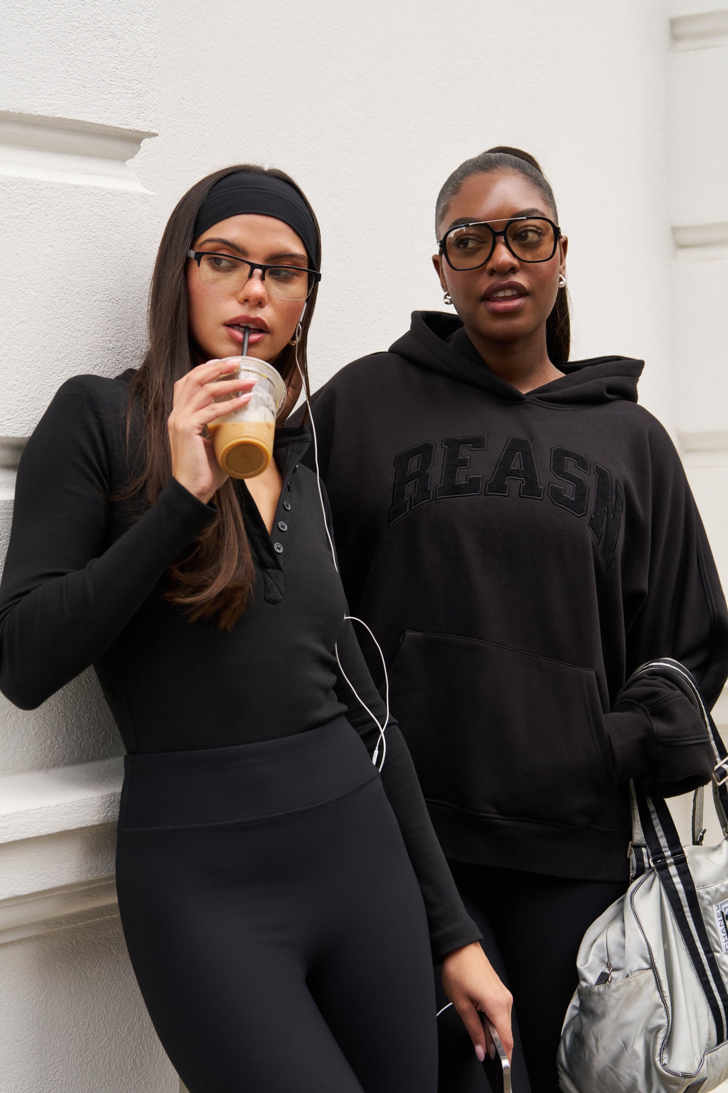 Oversized Branded Hoodie - Core Black