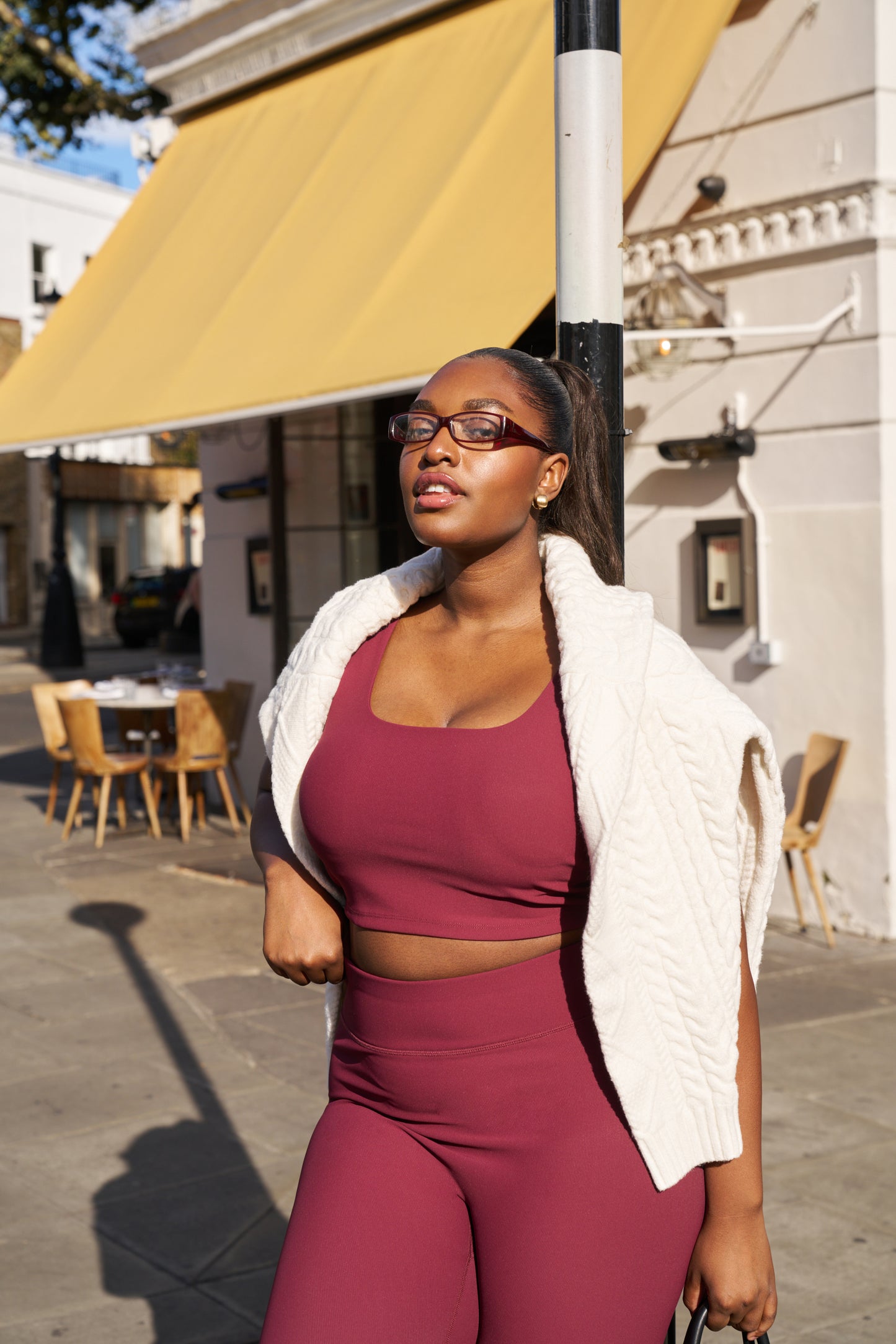 The Sculpt Built In Sports Bra - Dark Cherry