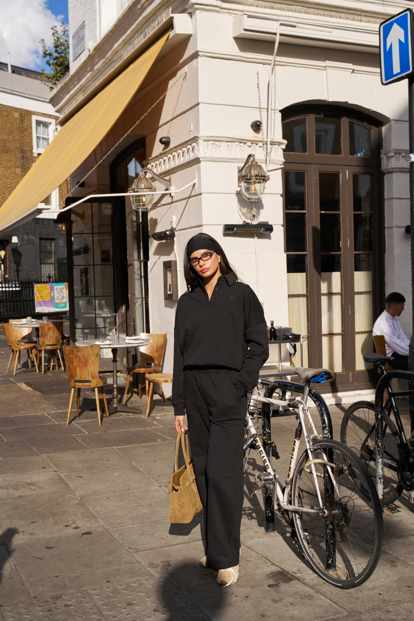 Button Front Collar 2 in 1 Tracksuit - Core Black