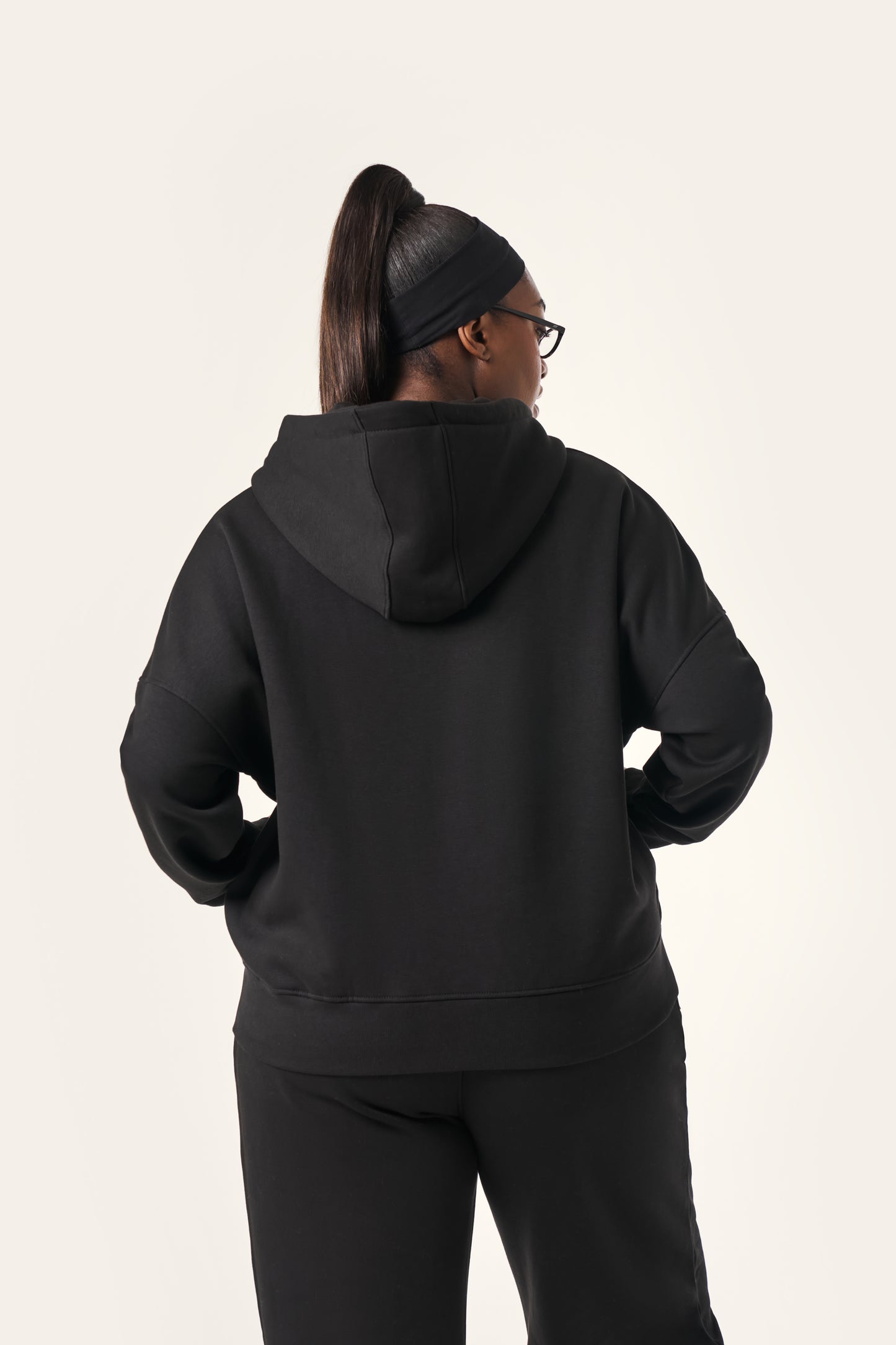 Zip Through Hoodie - Core Black