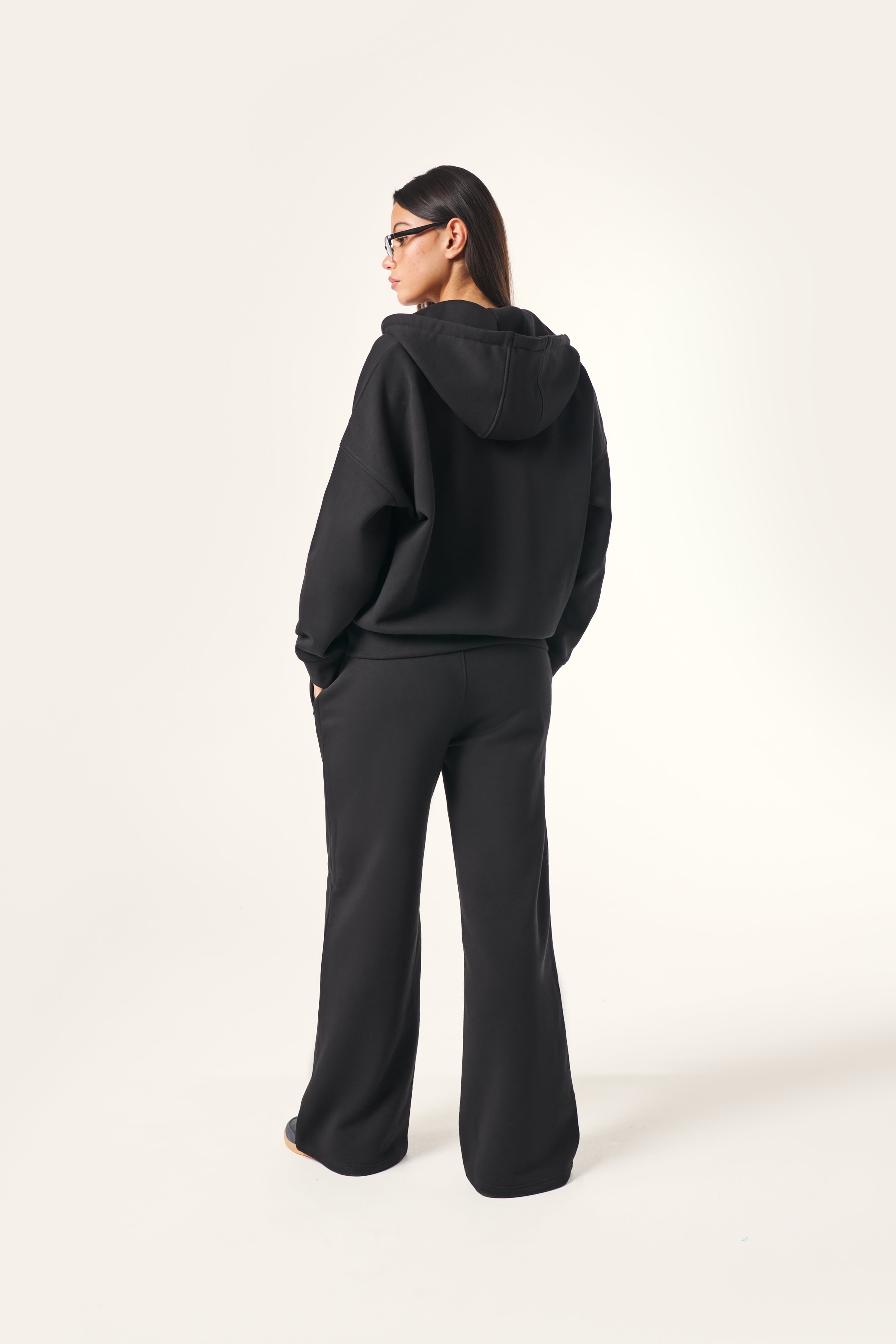 High Waist Wide Leg Joggers - Core Black – reasn