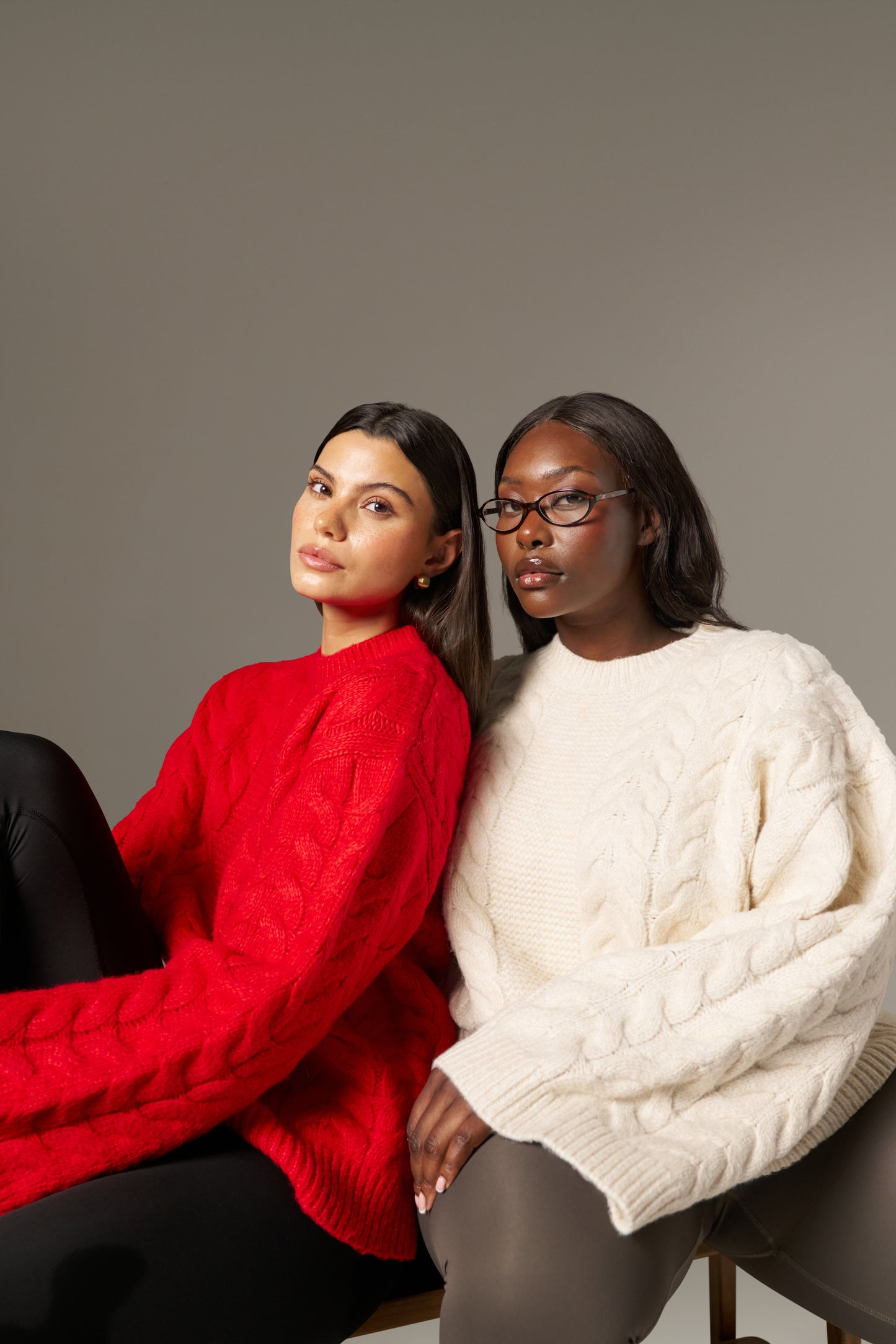 Chunky Cable Knitted Jumper - Crème