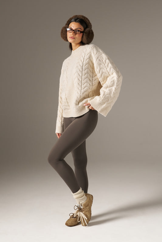 High Waist Thermasoft Leggings - Cocoa