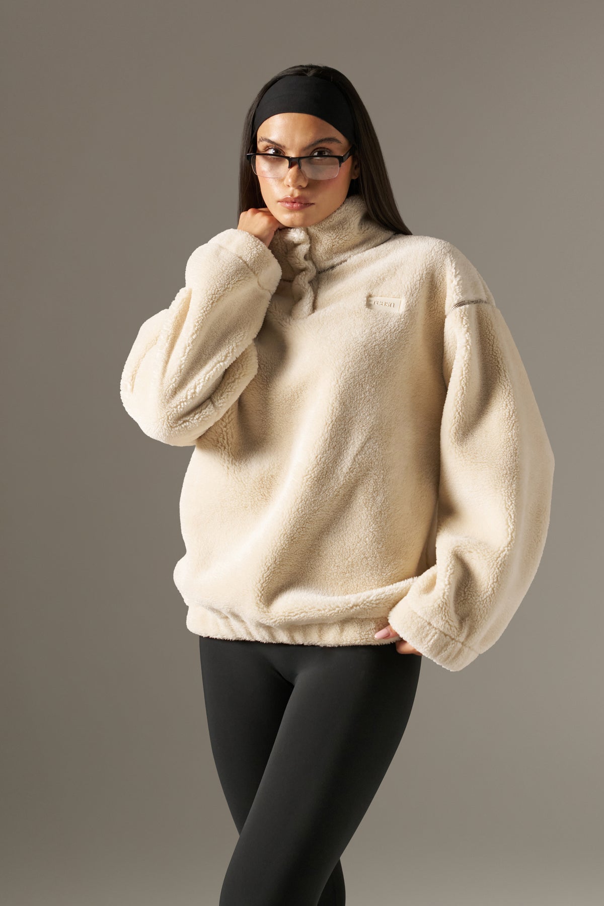 Sweat-shirt PSG Born X Raised Blanc Crème - Taille M, Manches Longues, Style Décontracté
