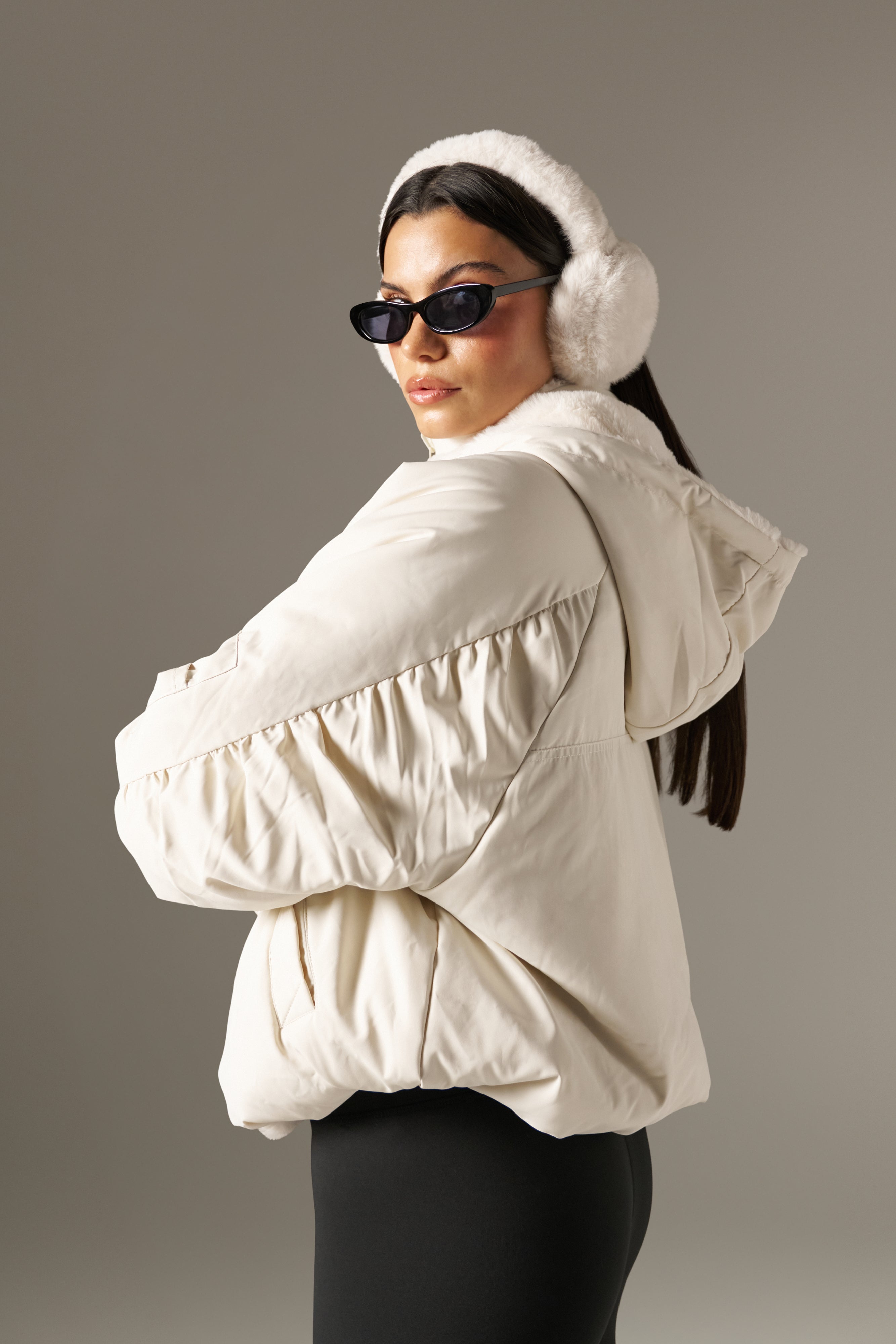 Reversible Faux Fur Coat - Crème – reasn