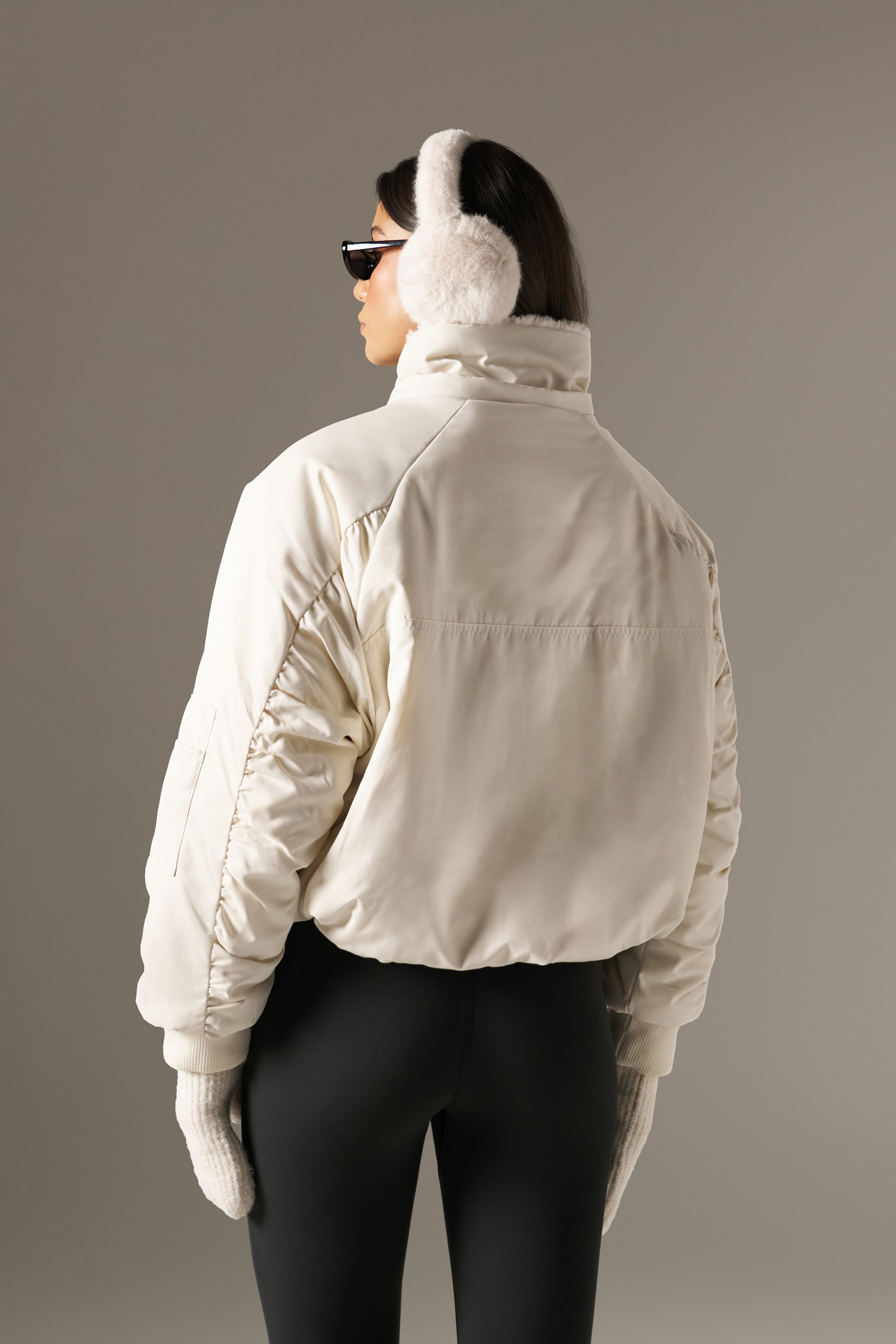 Reversible Faux Fur Coat - Crème – reasn