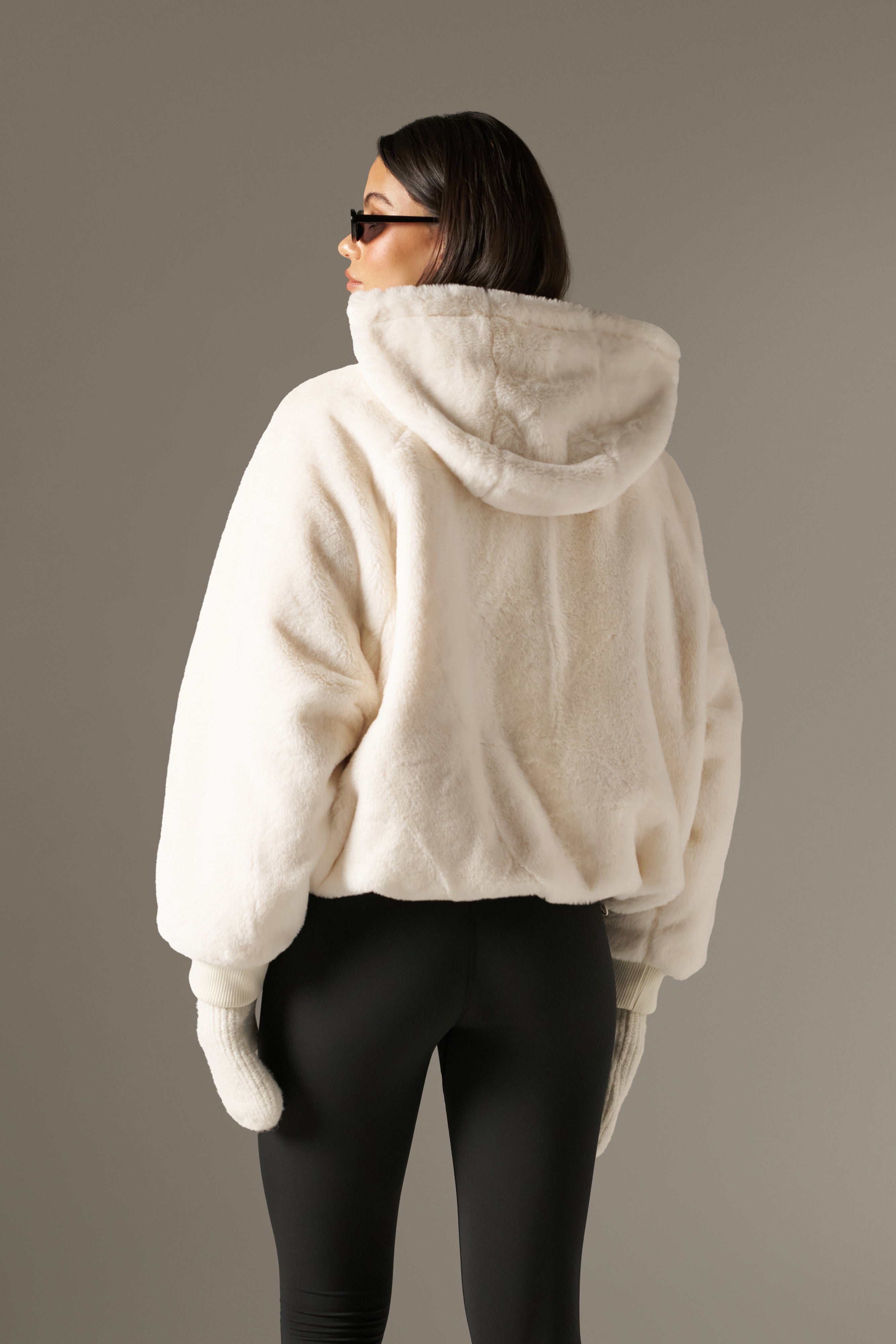 Reversible Faux Fur Coat - Crème – reasn