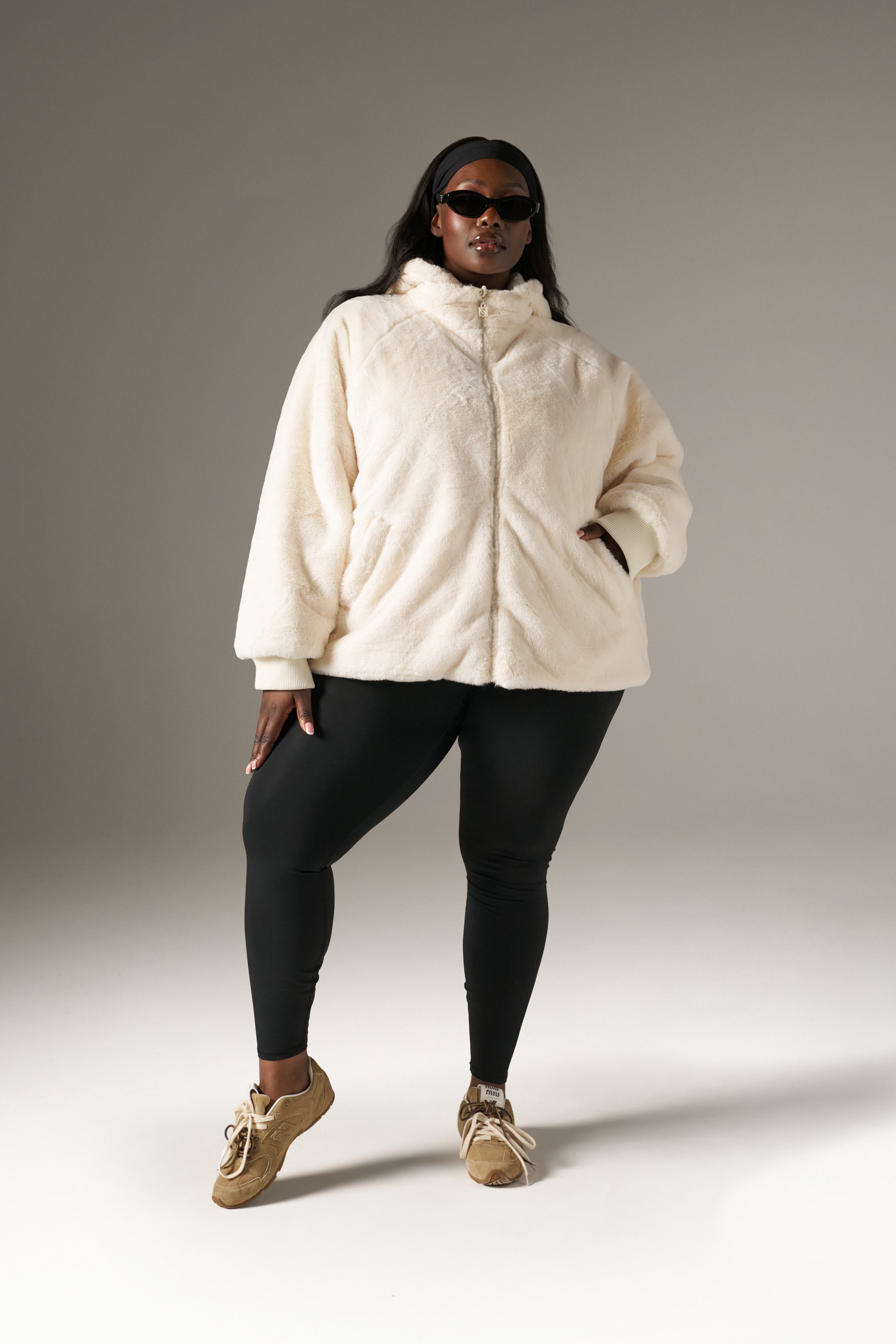 Reversible Faux Fur Coat - Crème – reasn