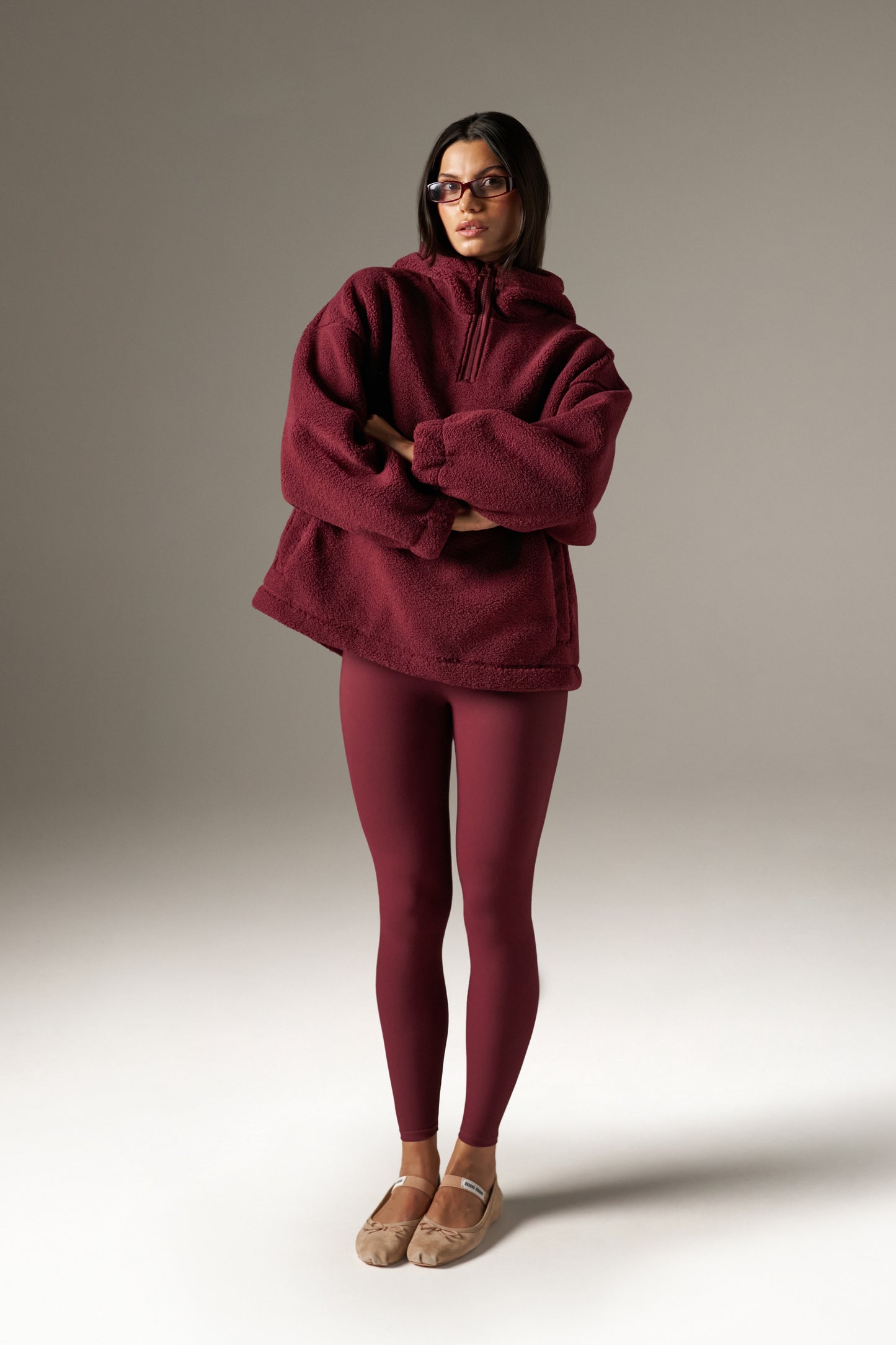 The Sculpt High Waist Leggings - Dark Cherry
