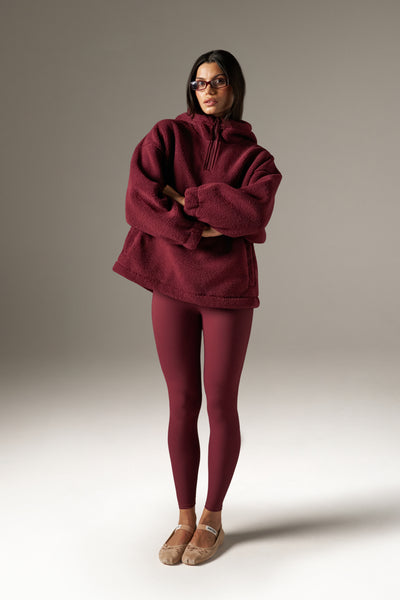 The Sculpt High Waist Leggings - Dark Cherry