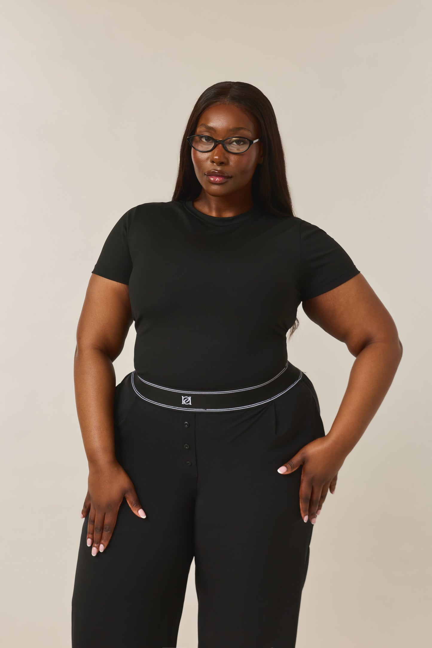 Sculpting Built In Bra Short Sleeve Baby Tee - Core Black