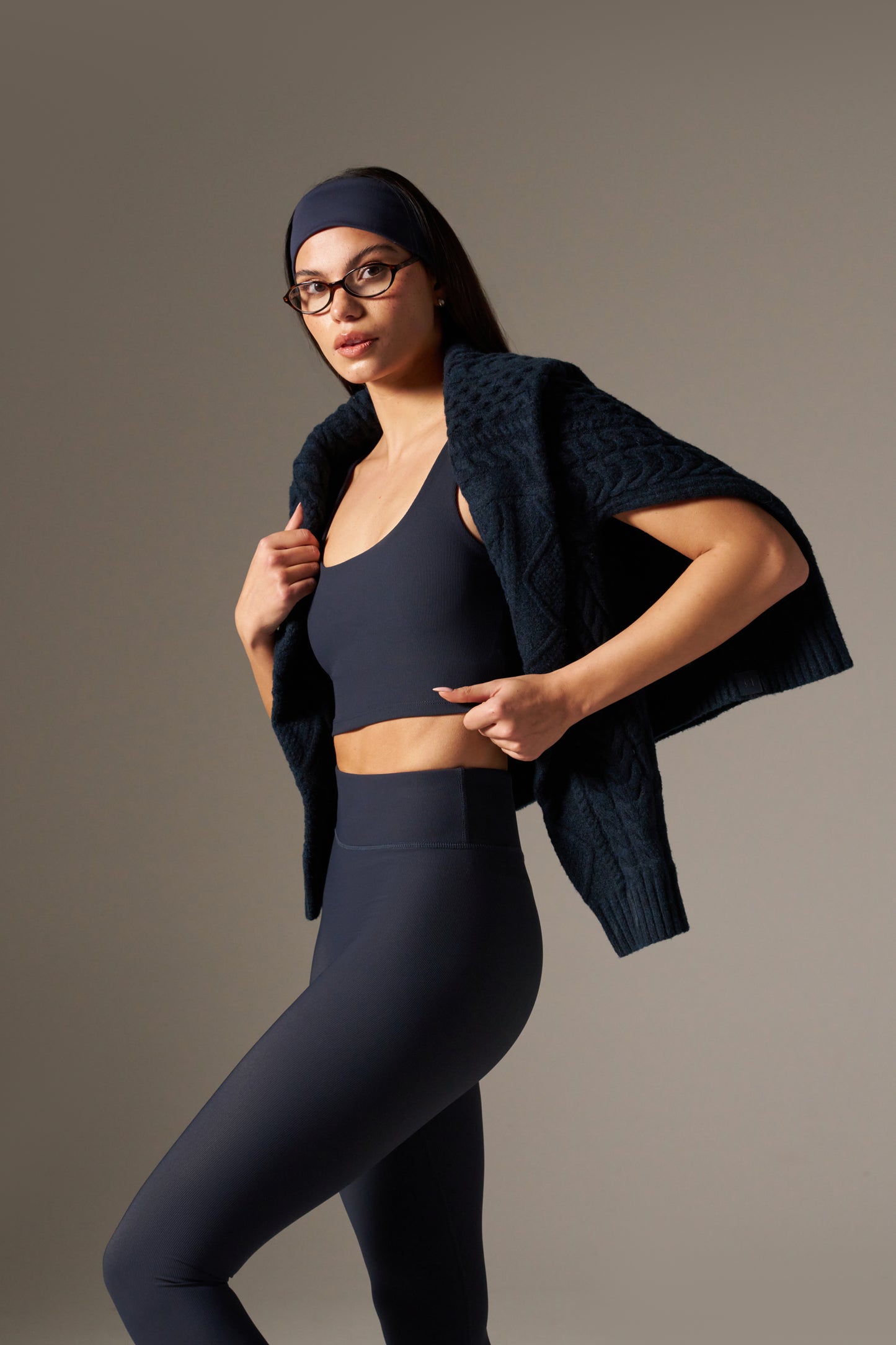 The Sculpt Built In Sports Bra - Midnight Blue