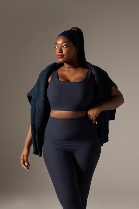 The Sculpt Built In Sports Bra - Midnight Blue