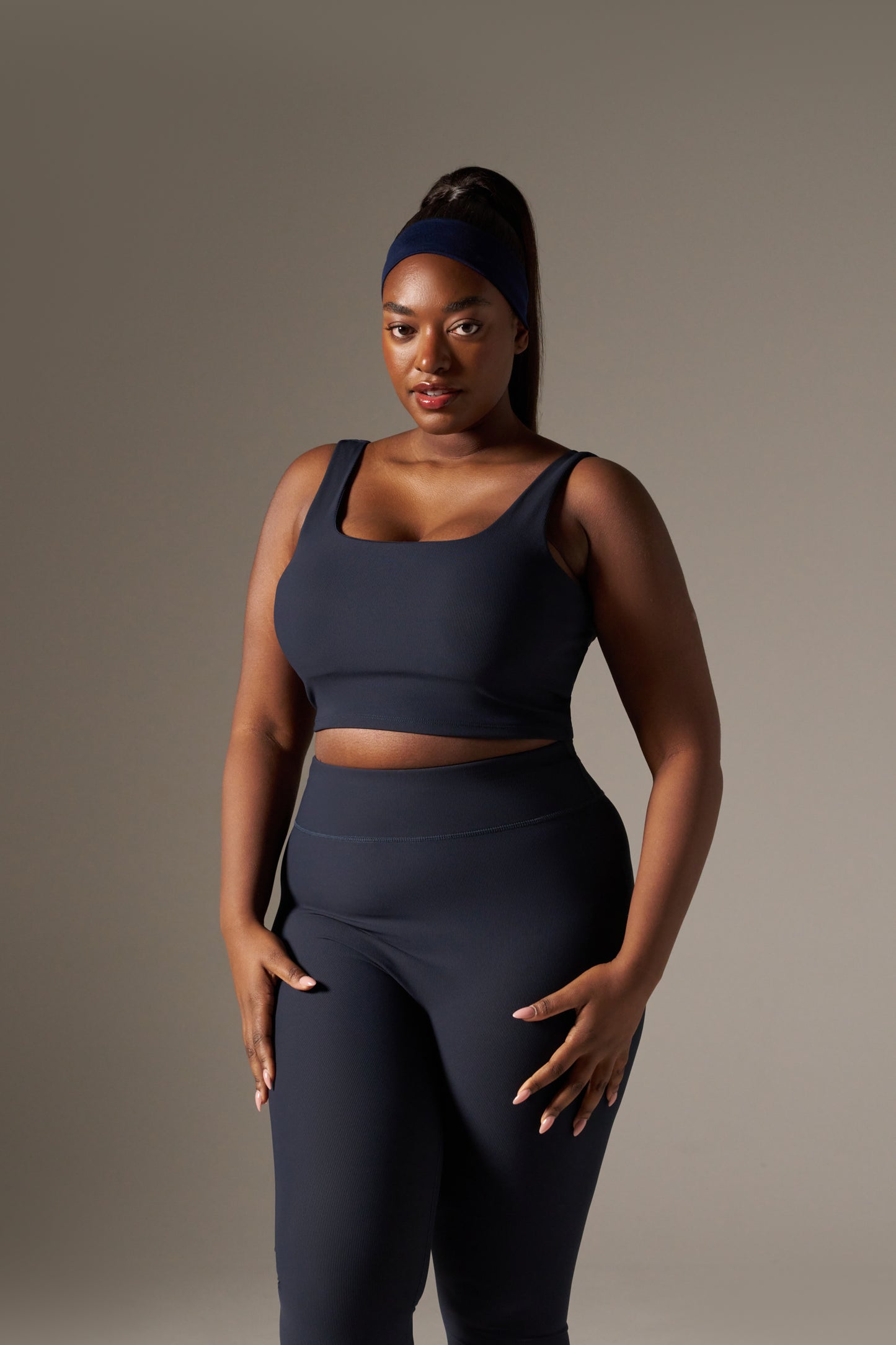 The Sculpt Built In Sports Bra - Midnight Blue