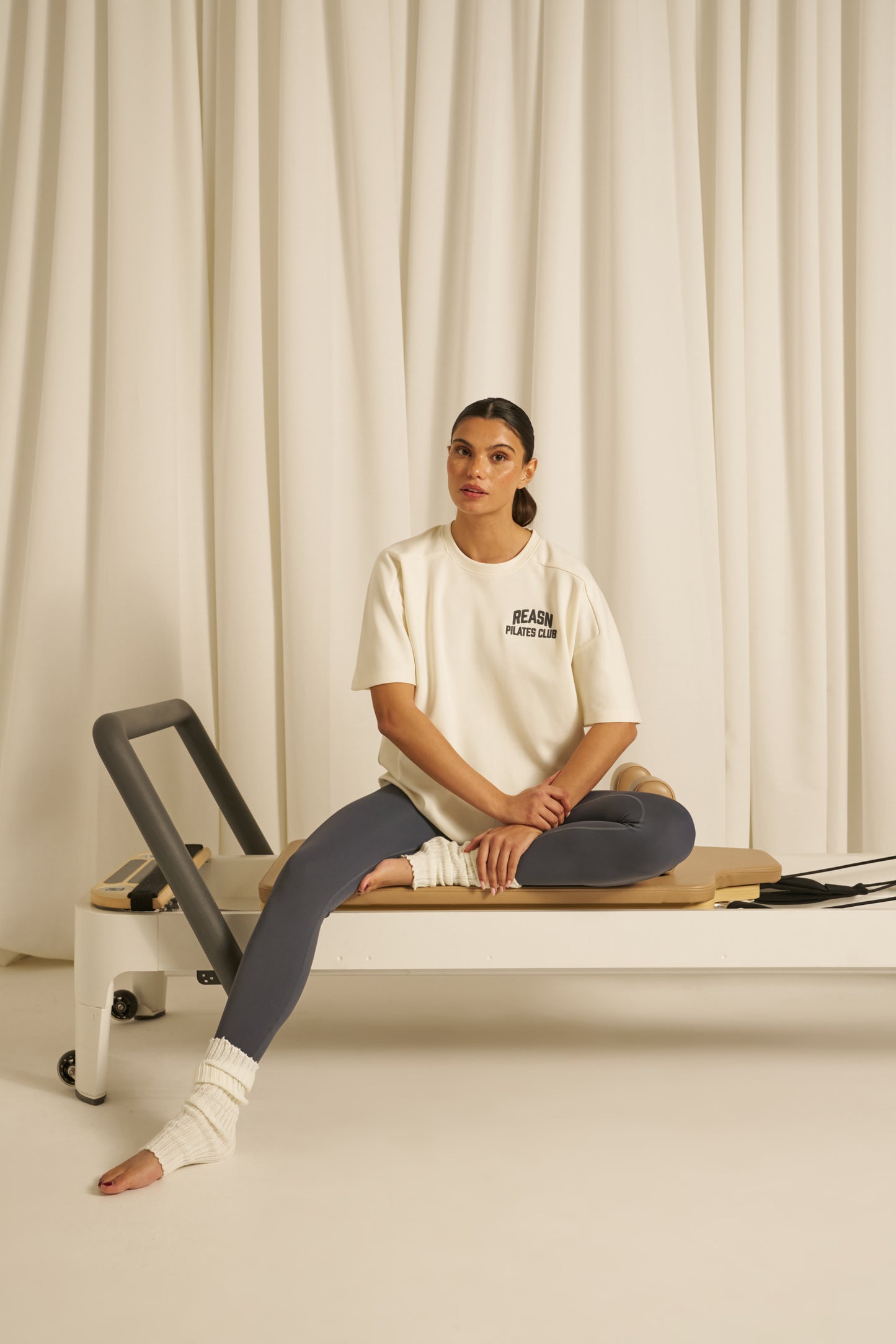 Oversized Boyfriend Fit T-Shirt - Crème