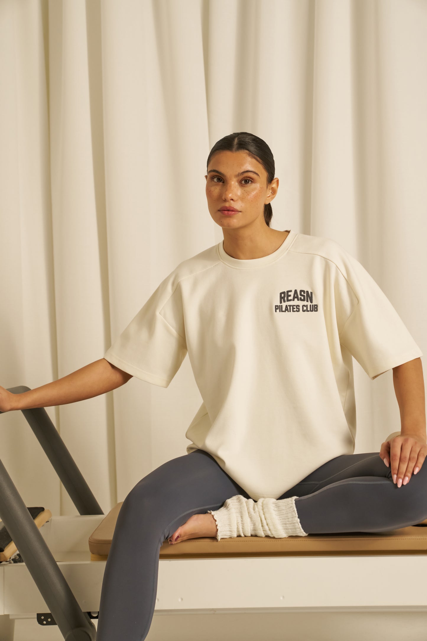 Oversized Boyfriend Fit T-Shirt - Crème