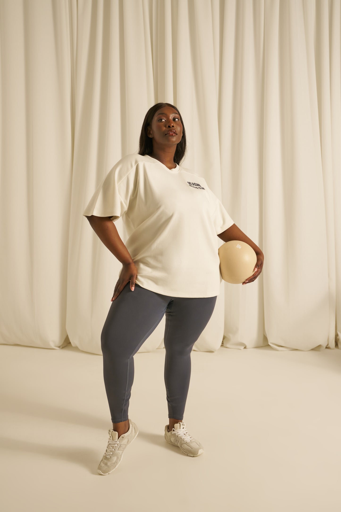 Oversized Boyfriend Fit T-Shirt - Crème