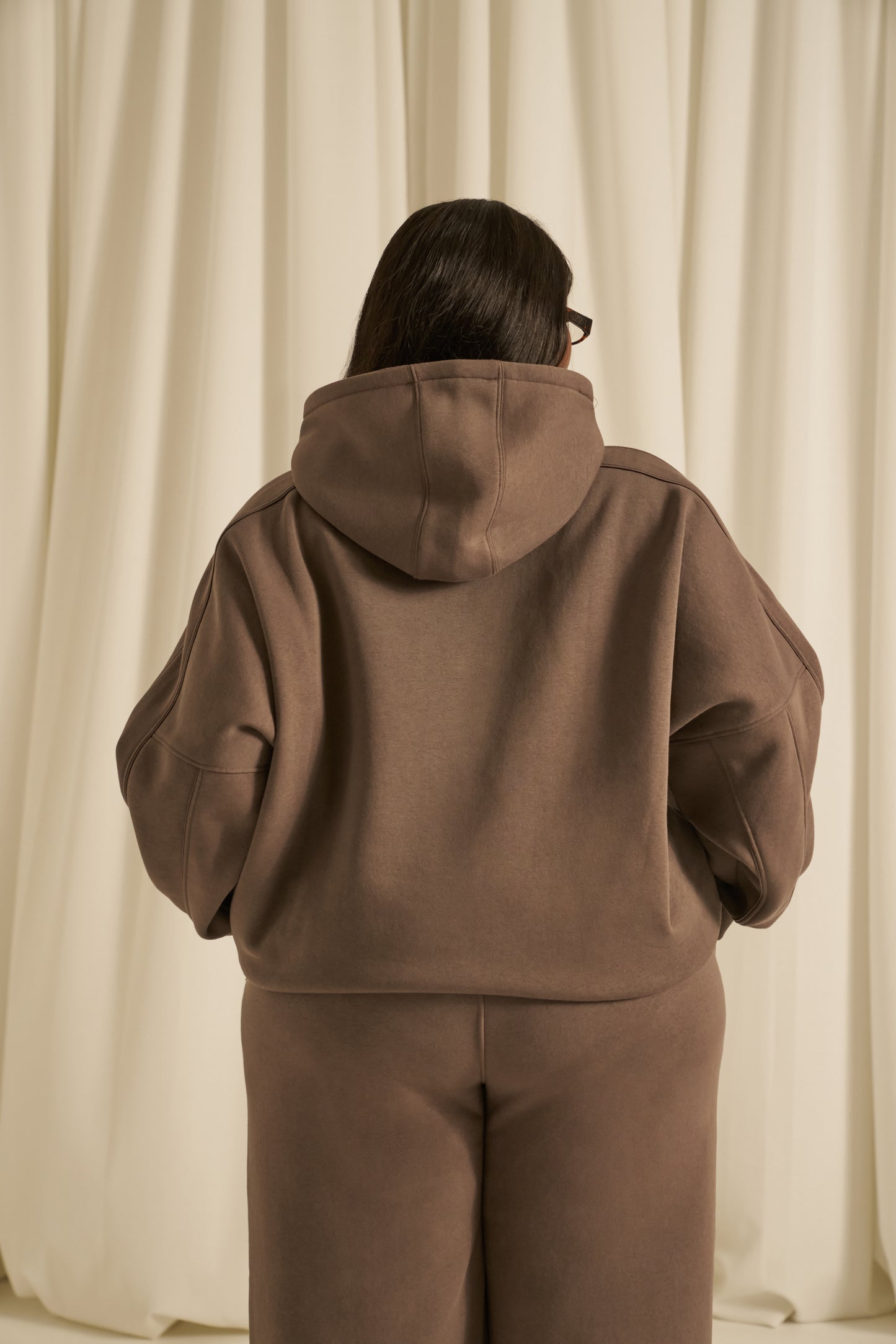 Oversized Graphic Hoodie - Plum Truffle