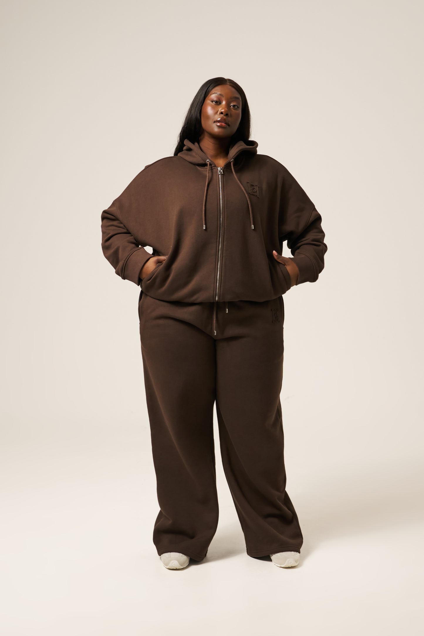 Zip Through Hoodie - Espresso