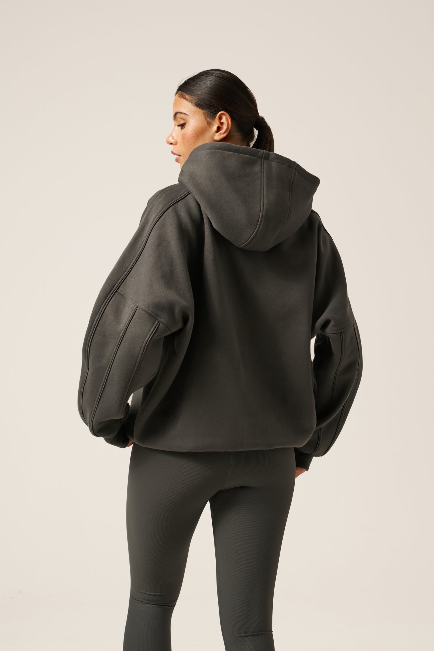 Oversized Branded Hoodie - Graphite