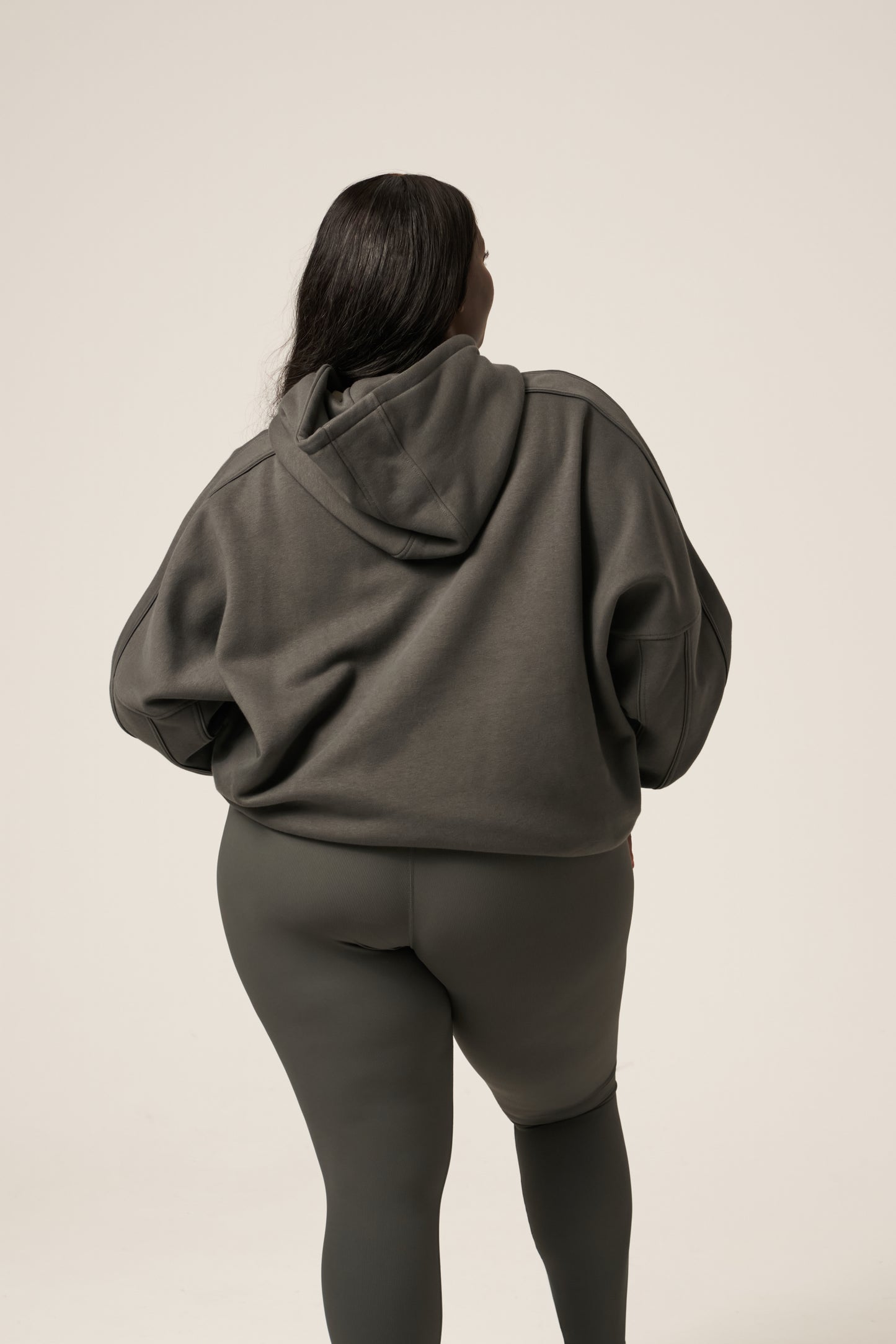 Oversized Branded Hoodie - Graphite