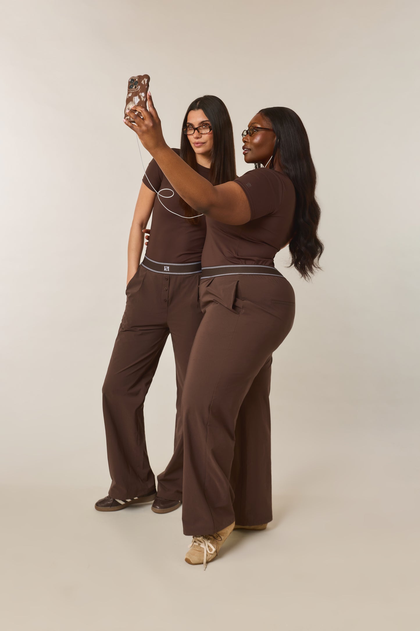 Sculpting Built In Bra Short Sleeve Baby Tee - Espresso