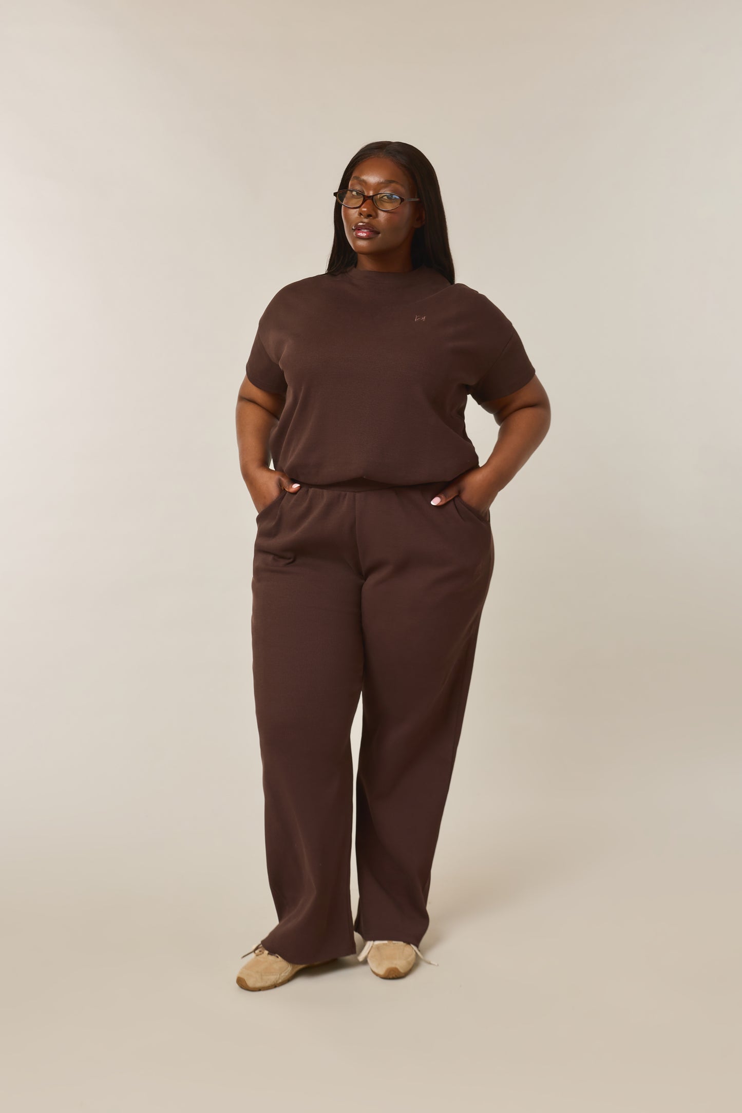 Rib Short Sleeve 2 In 1 - Espresso