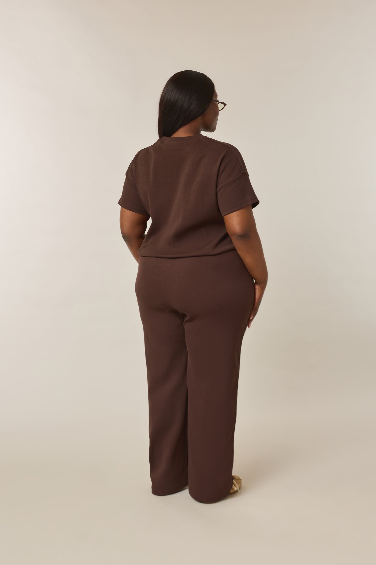 Rib Short Sleeve 2 In 1 - Espresso