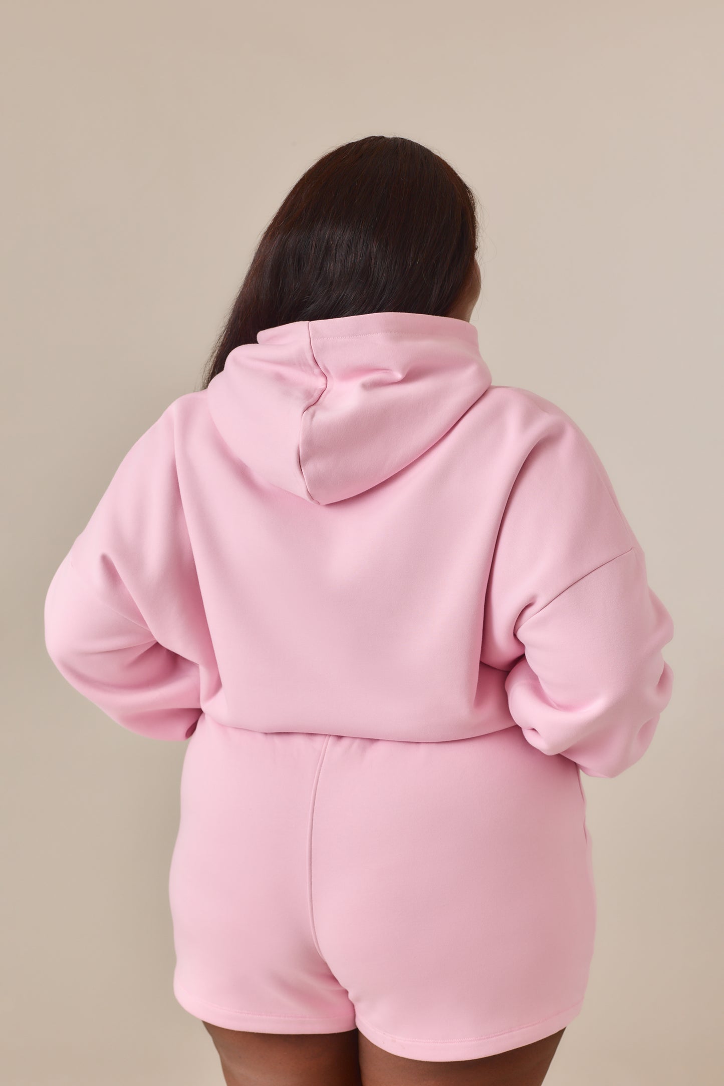 Reversible Stripe Oversized Hoodie - Ballerina Pink