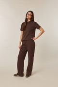 Rib Short Sleeve 2 In 1 - Espresso