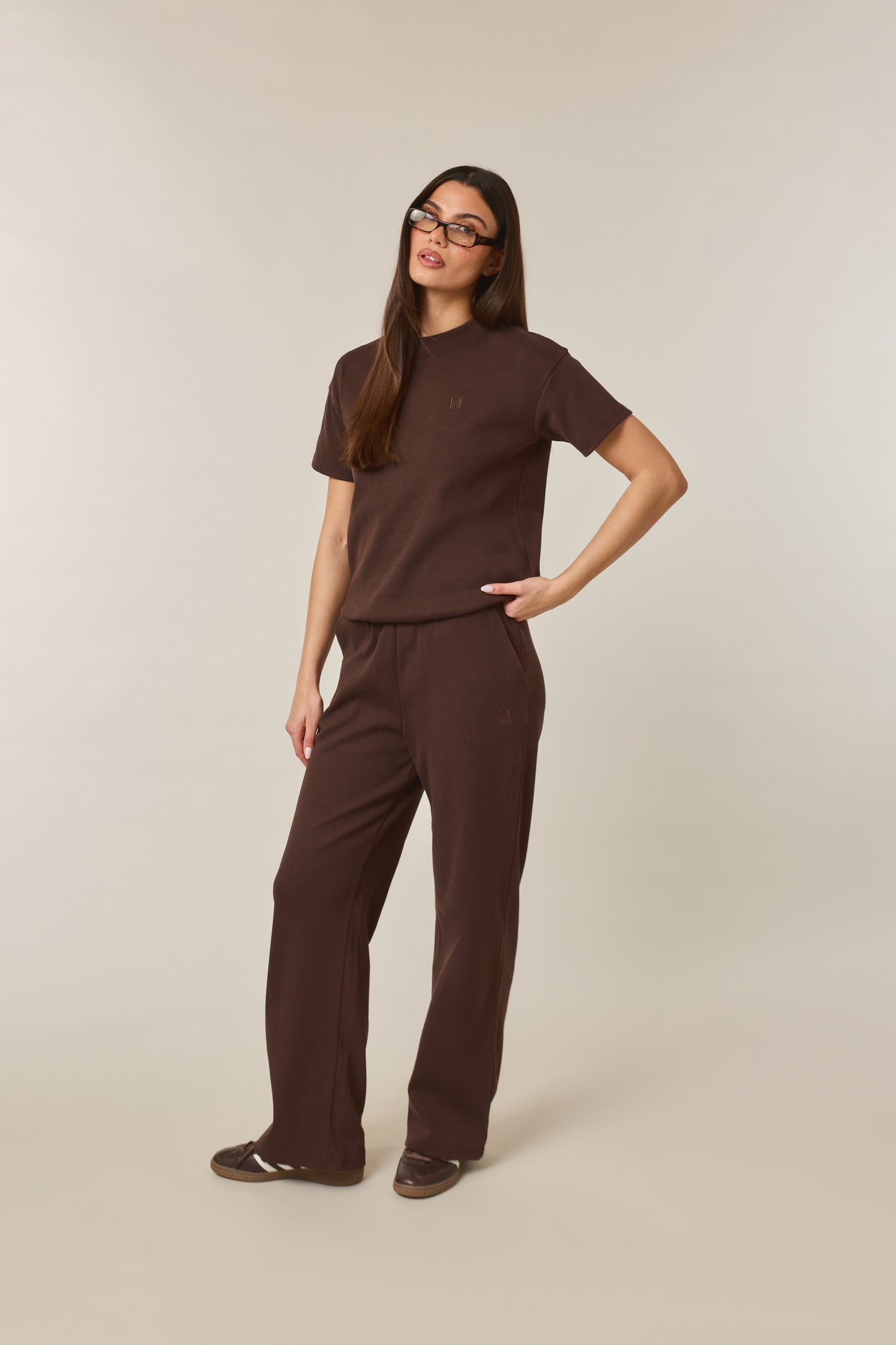 Rib Short Sleeve 2 In 1 - Espresso