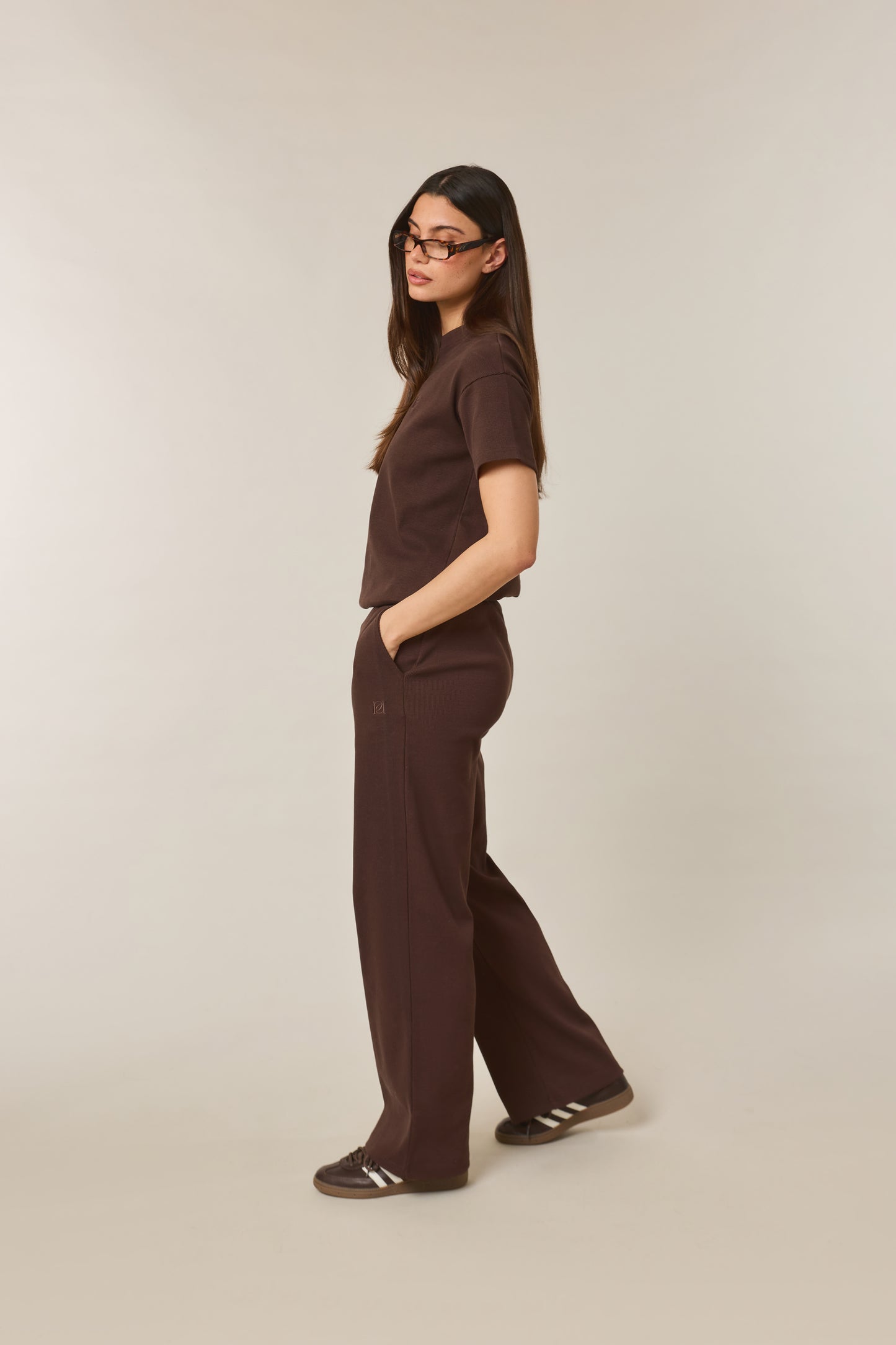 Rib Short Sleeve 2 In 1 - Espresso