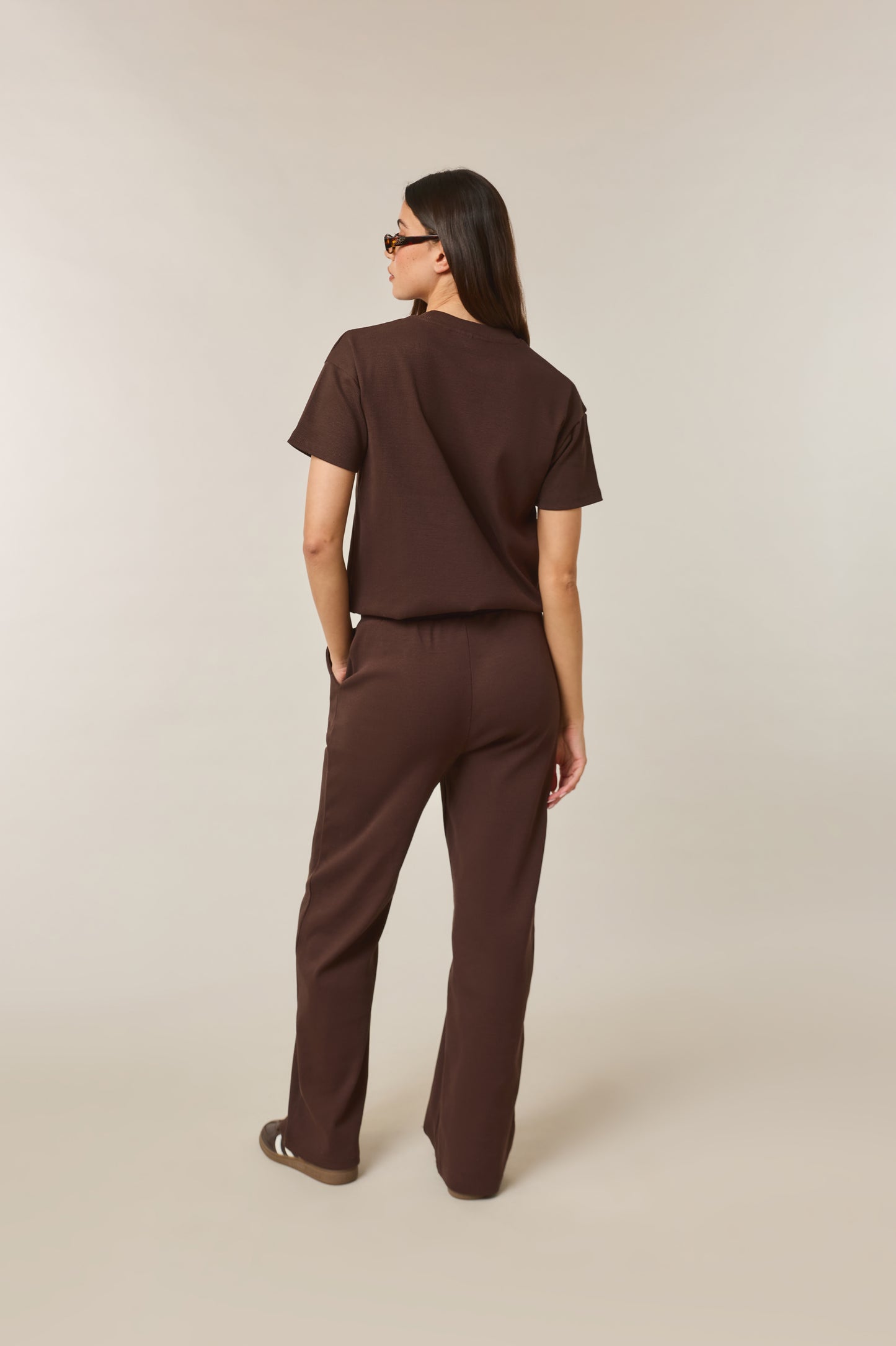 Rib Short Sleeve 2 In 1 - Espresso
