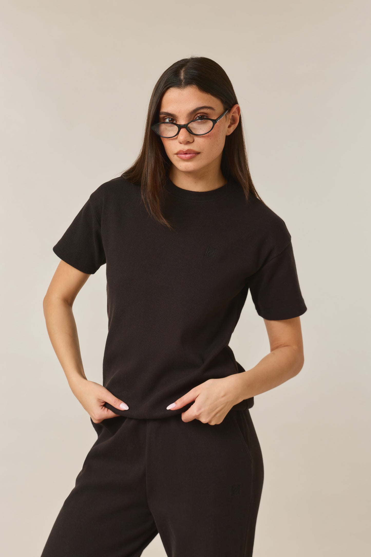 Rib Short Sleeve 2 In 1 - Core Black