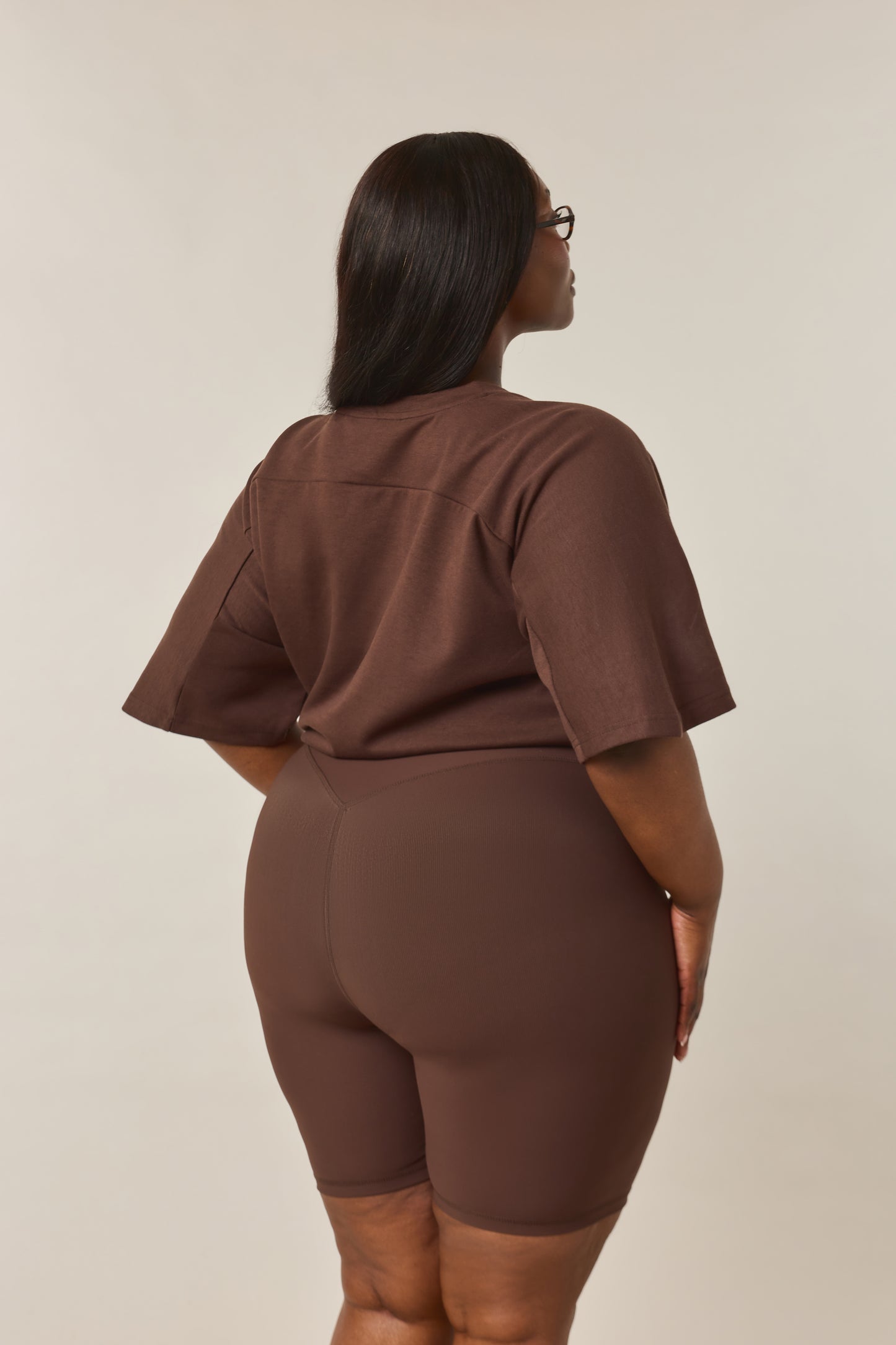 The Sculpt High Waist Cycling Shorts - Espresso