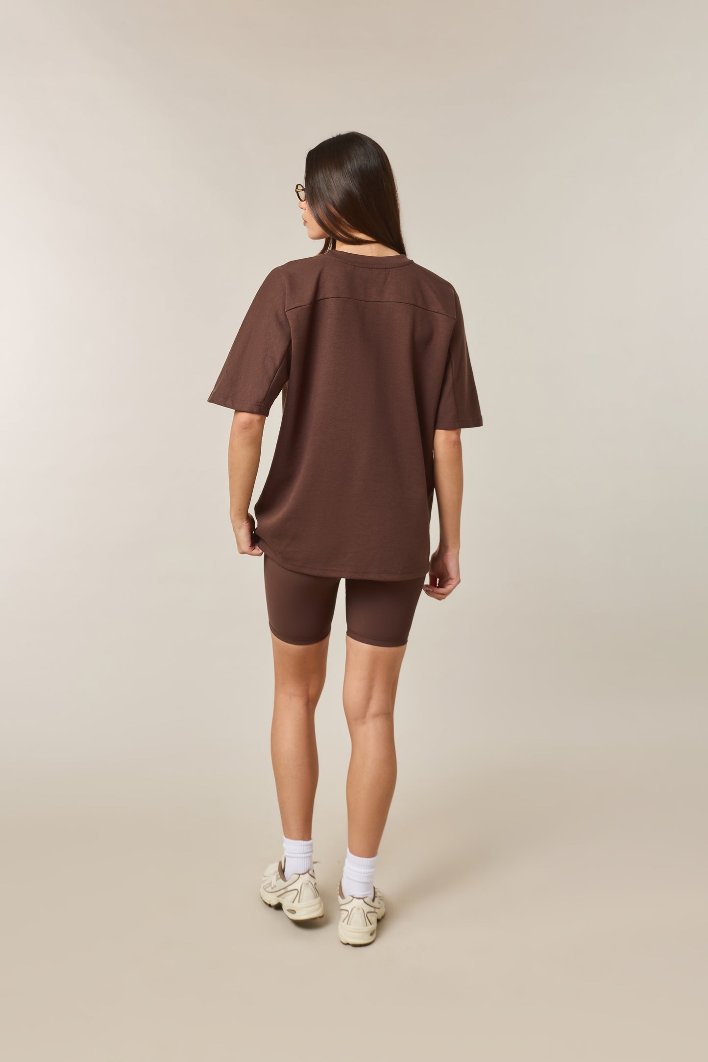 Oversized Branded T-Shirt - Espresso