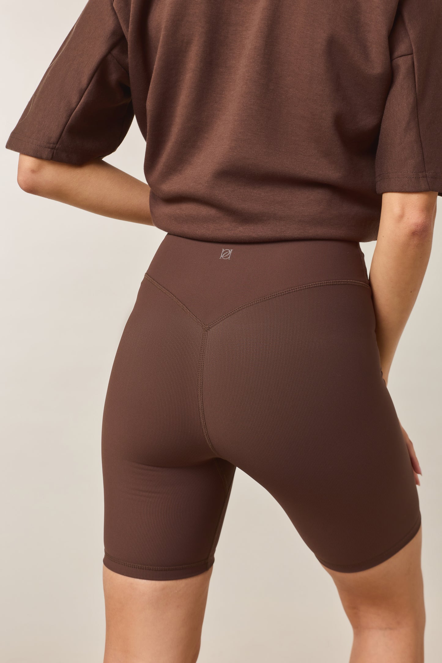 The Sculpt High Waist Cycling Shorts - Espresso