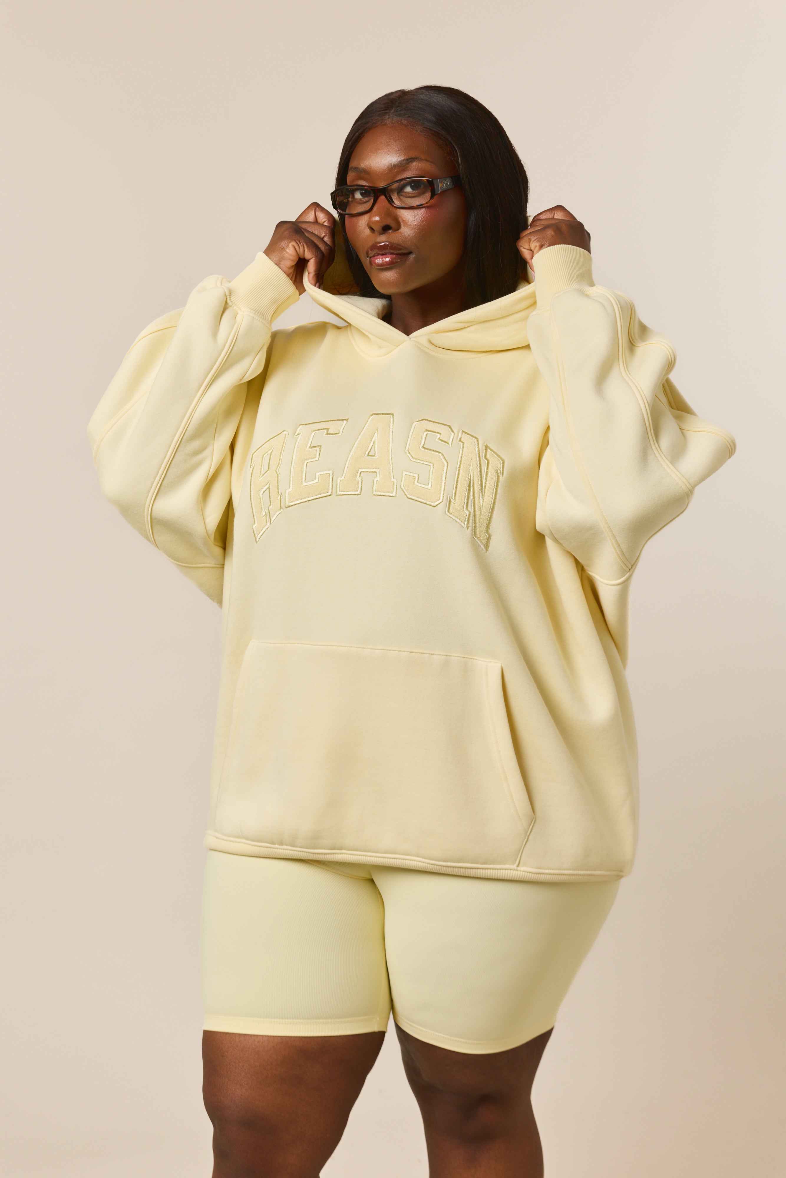 Oversized Branded Hoodie - Lemon Sorbet – reasn
