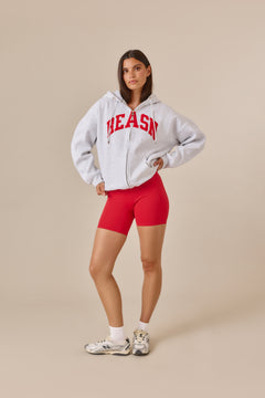 Zip Through Hoodie - Jalapeño Red