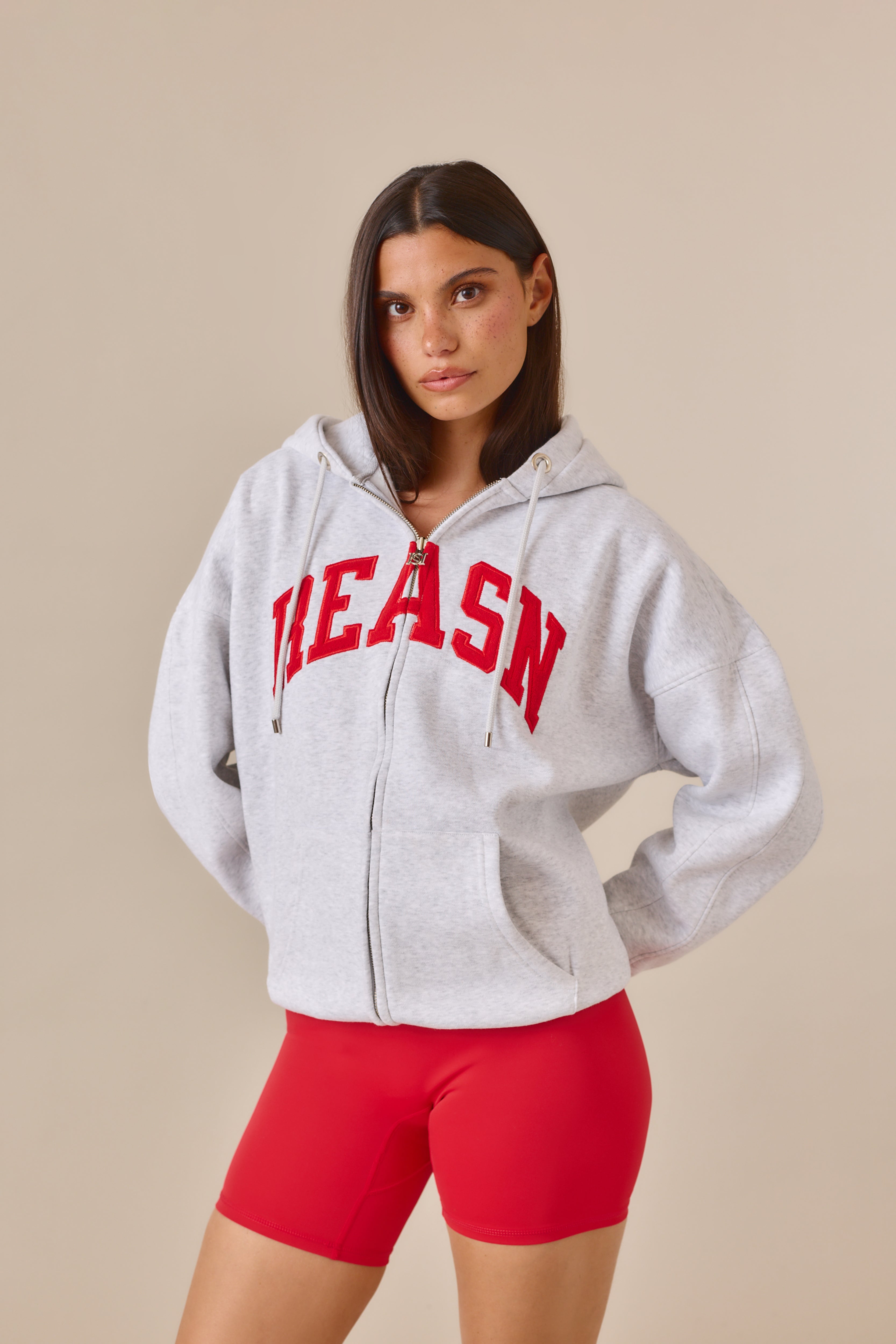 Zip Through Hoodie - Jalapeño Red – reasn