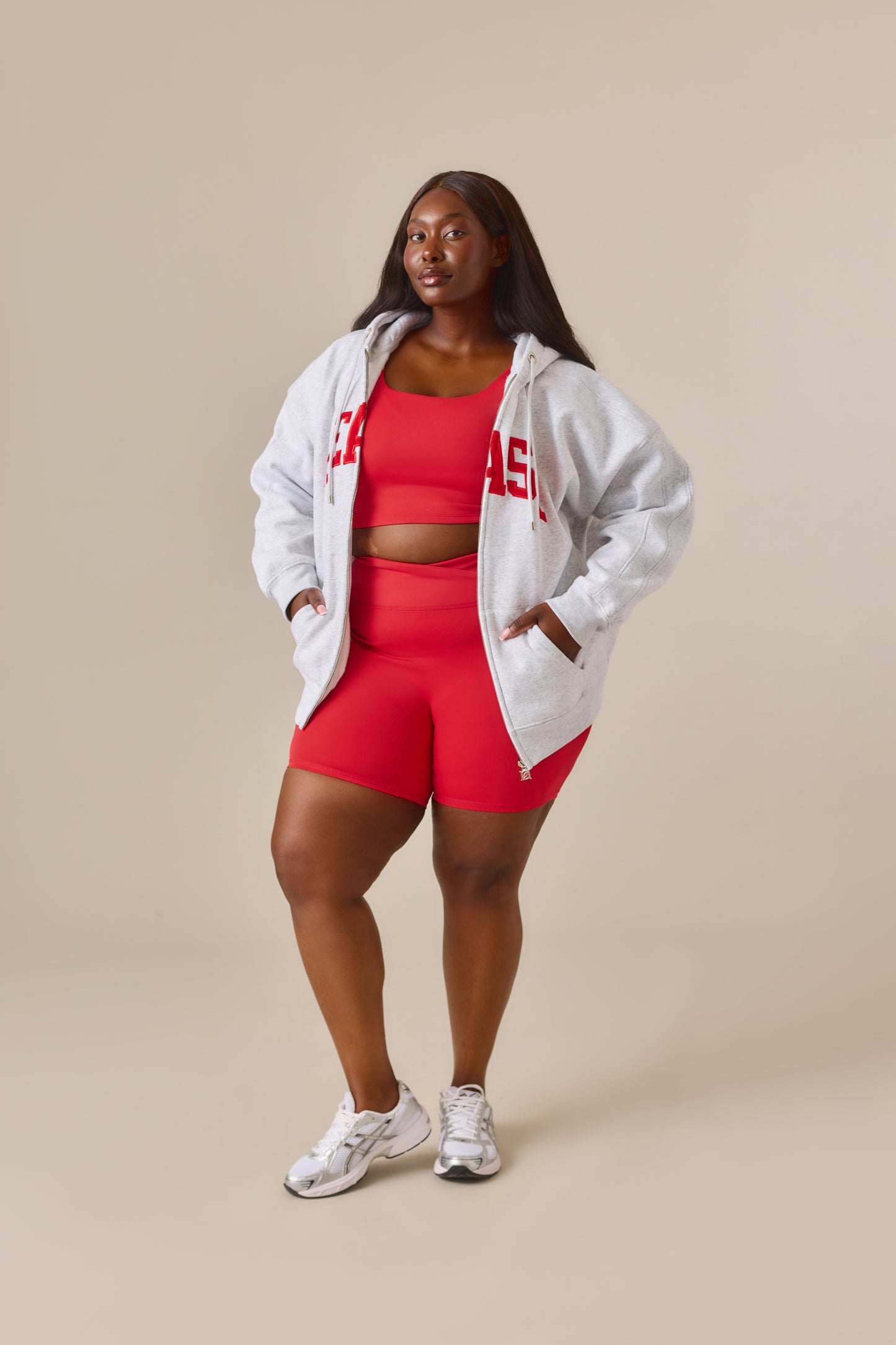 Zip Through Hoodie - Jalapeño Red