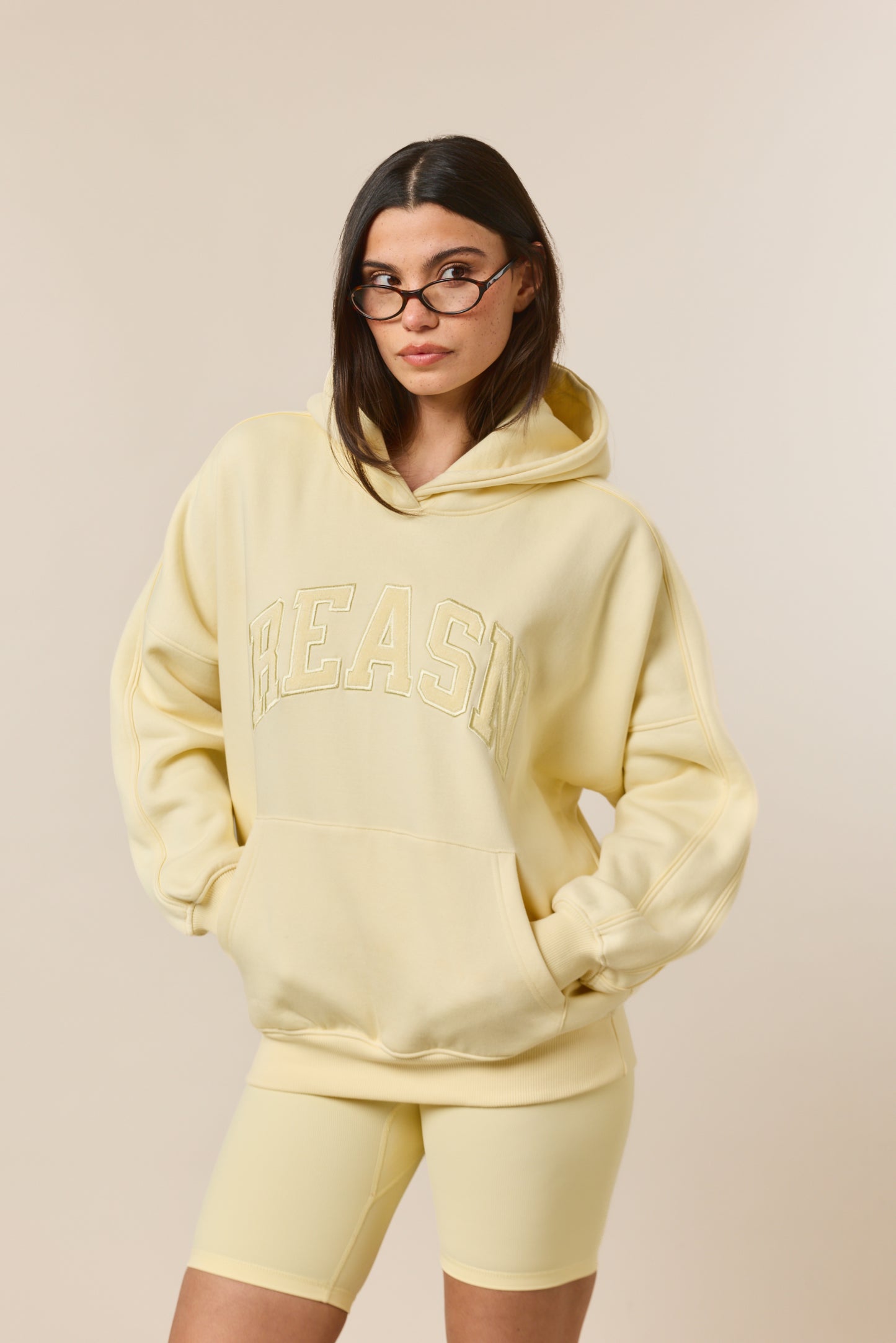 Oversized Branded Hoodie - Lemon Sorbet